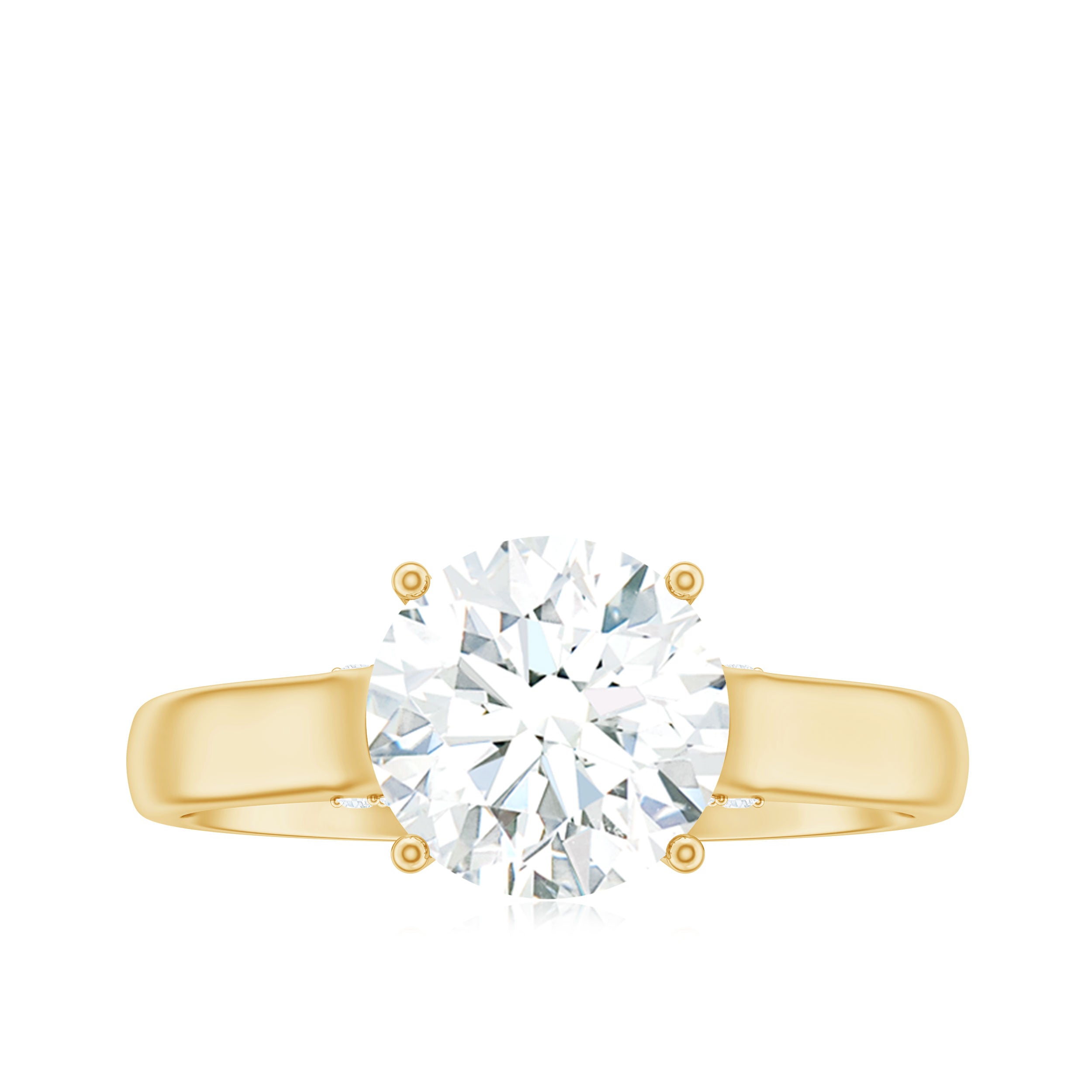 Rosec Jewels-Brilliant Cut Lab Grown Diamond Classic Engagement Ring with Certificate