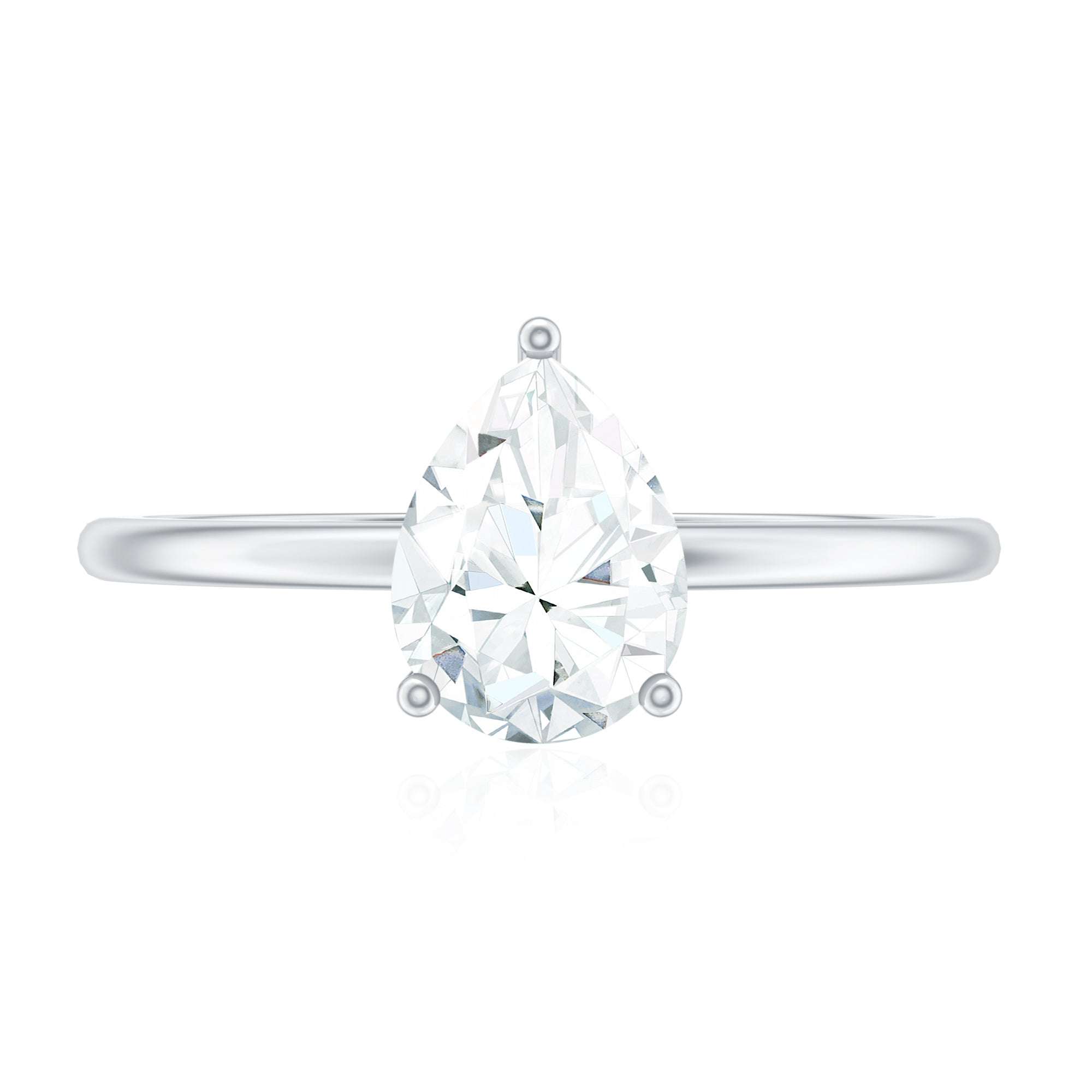Rosec Jewels-Single Stone Lab Grown Diamond Pear Engagement Ring