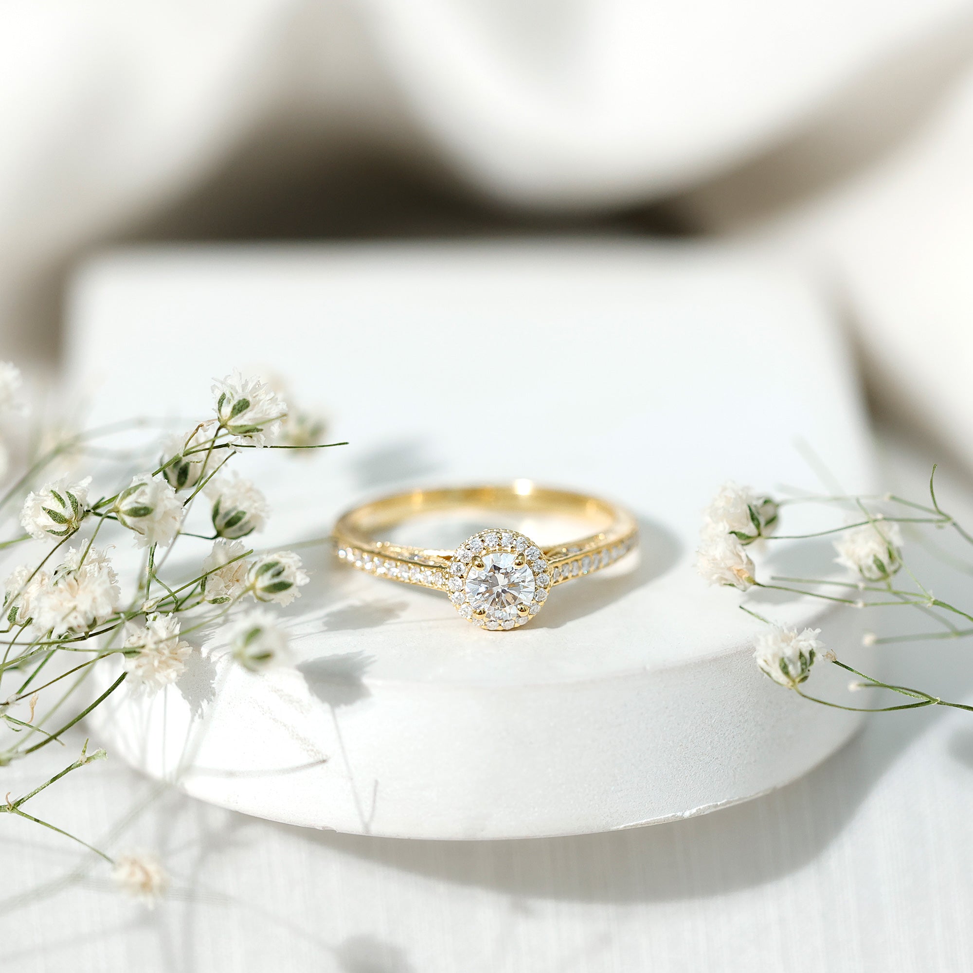 Rosec Jewels-Diamond Vintage Looking Engagement Ring