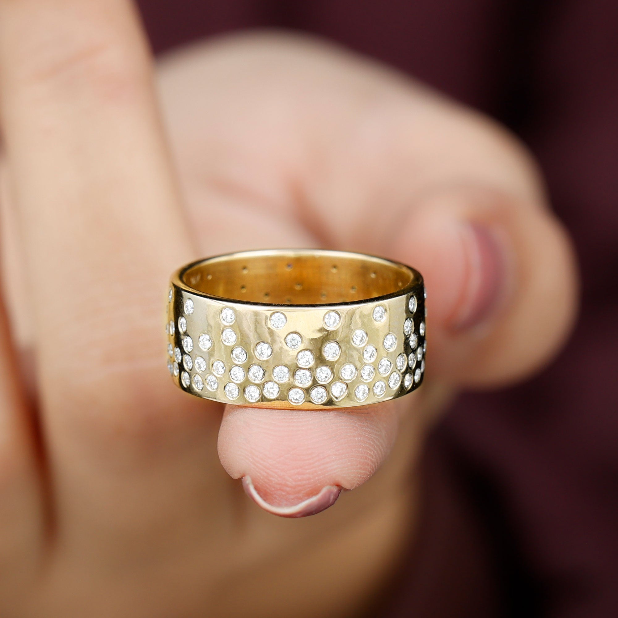 Rosec Jewels-Certified Lab Grown Diamond Wedding Band in Flush Setting