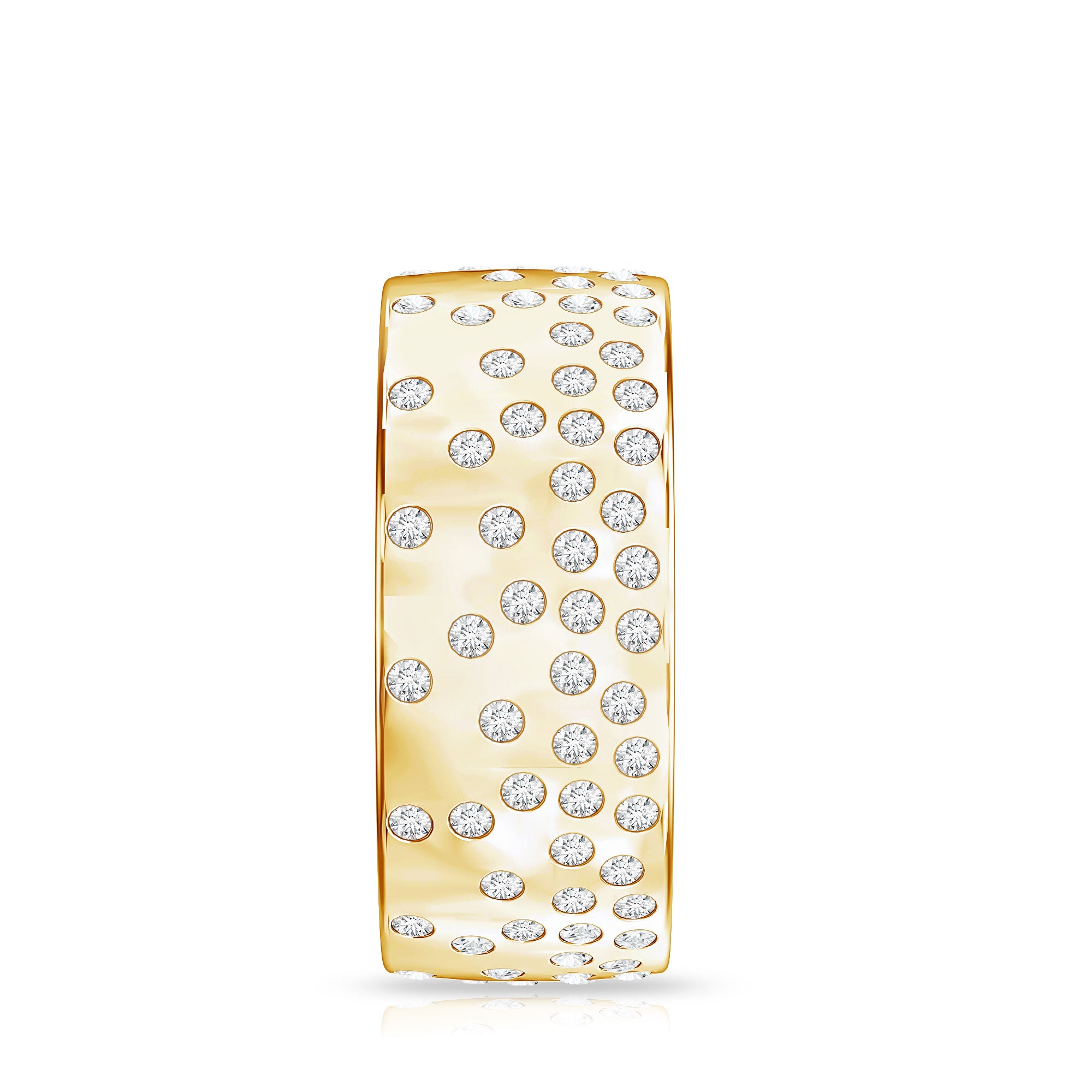 Certified Lab Grown Diamond Wedding Band in Flush Setting Lab - ( EF-VS ) - Rosec Jewels