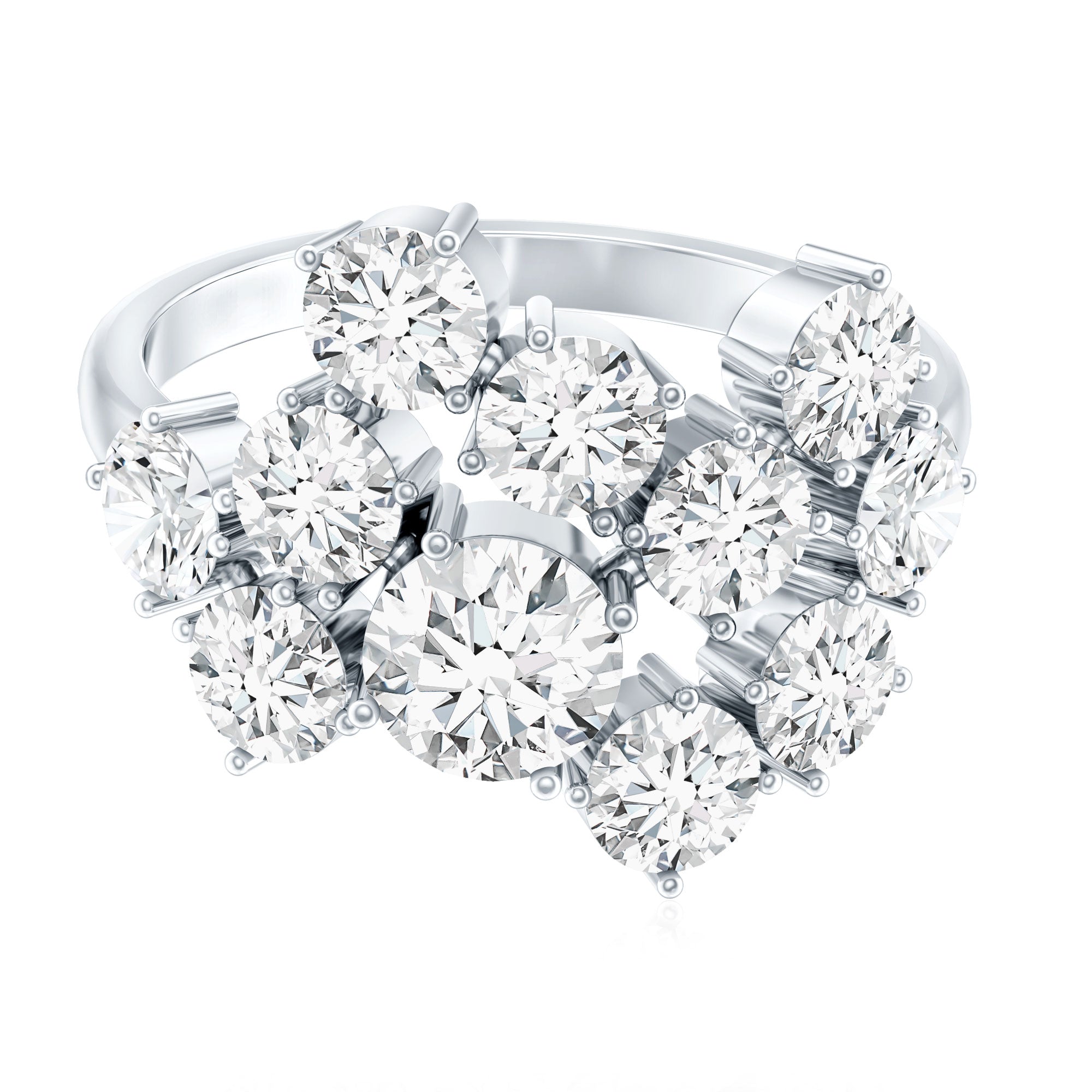 Certified Lab Grown Diamond Statement Engagement Ring for Women