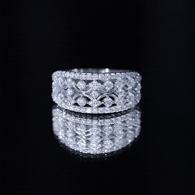 Vintage Inspired Lab Grown Diamond Wedding Band for Women Lab - ( EF-VS ) - Rosec Jewels