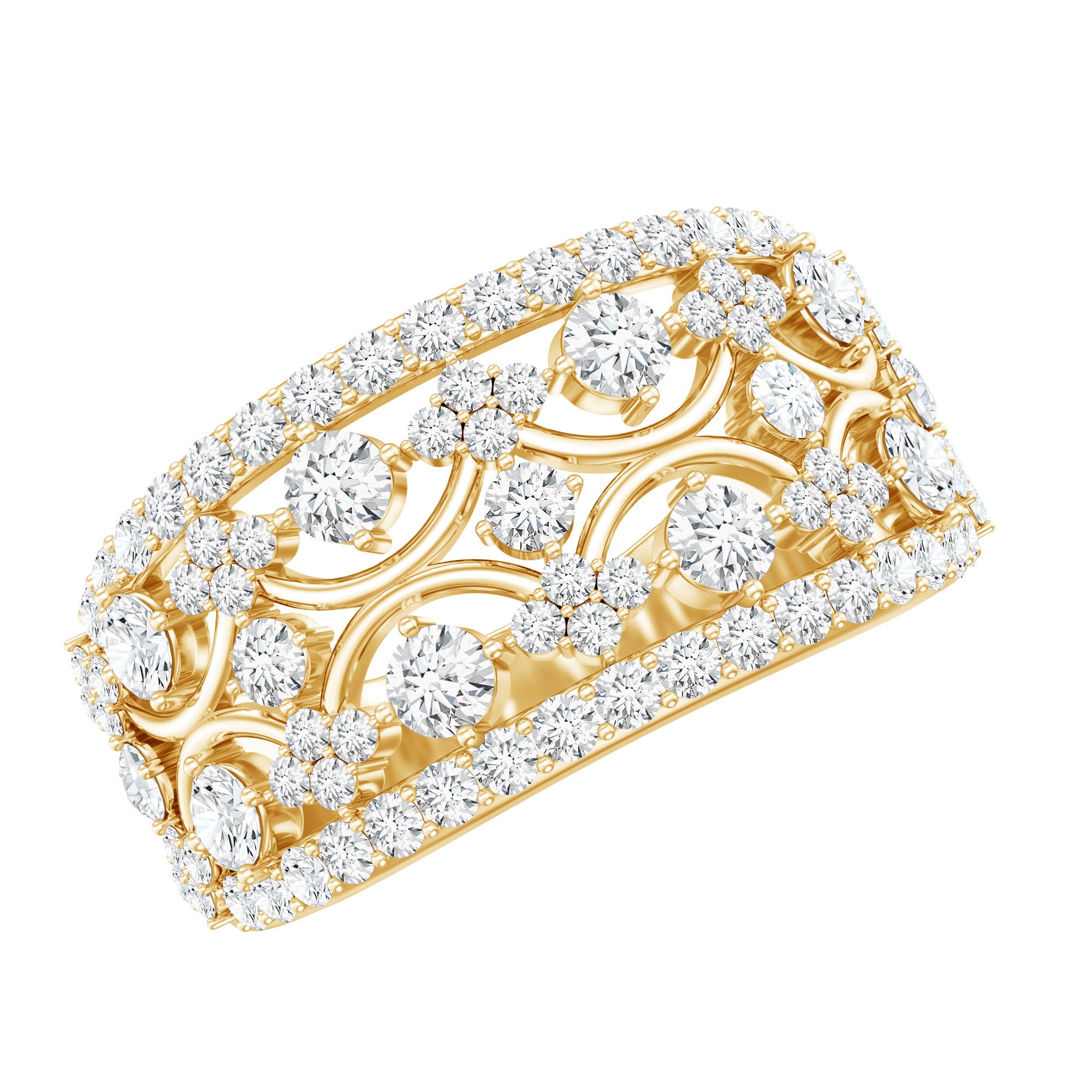 Vintage Inspired Lab Grown Diamond Wedding Band for Women Lab - ( EF-VS ) - Rosec Jewels