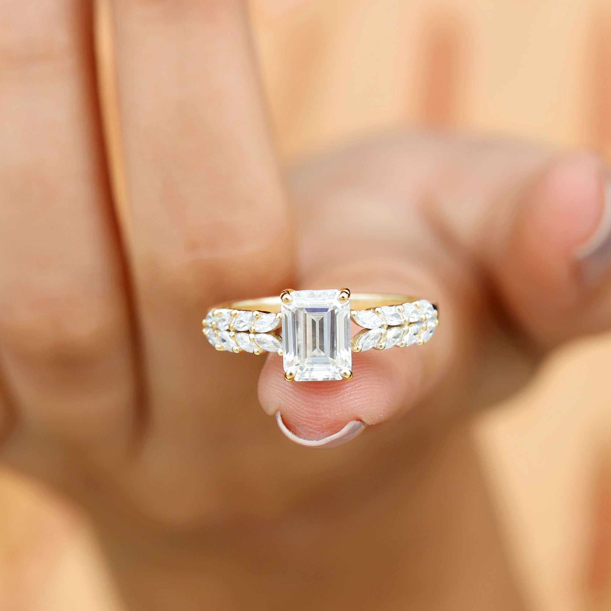 2 Carat Lab Grown Diamond Ring For Women With Certificate Lab - ( EF-VS ) - Rosec Jewels