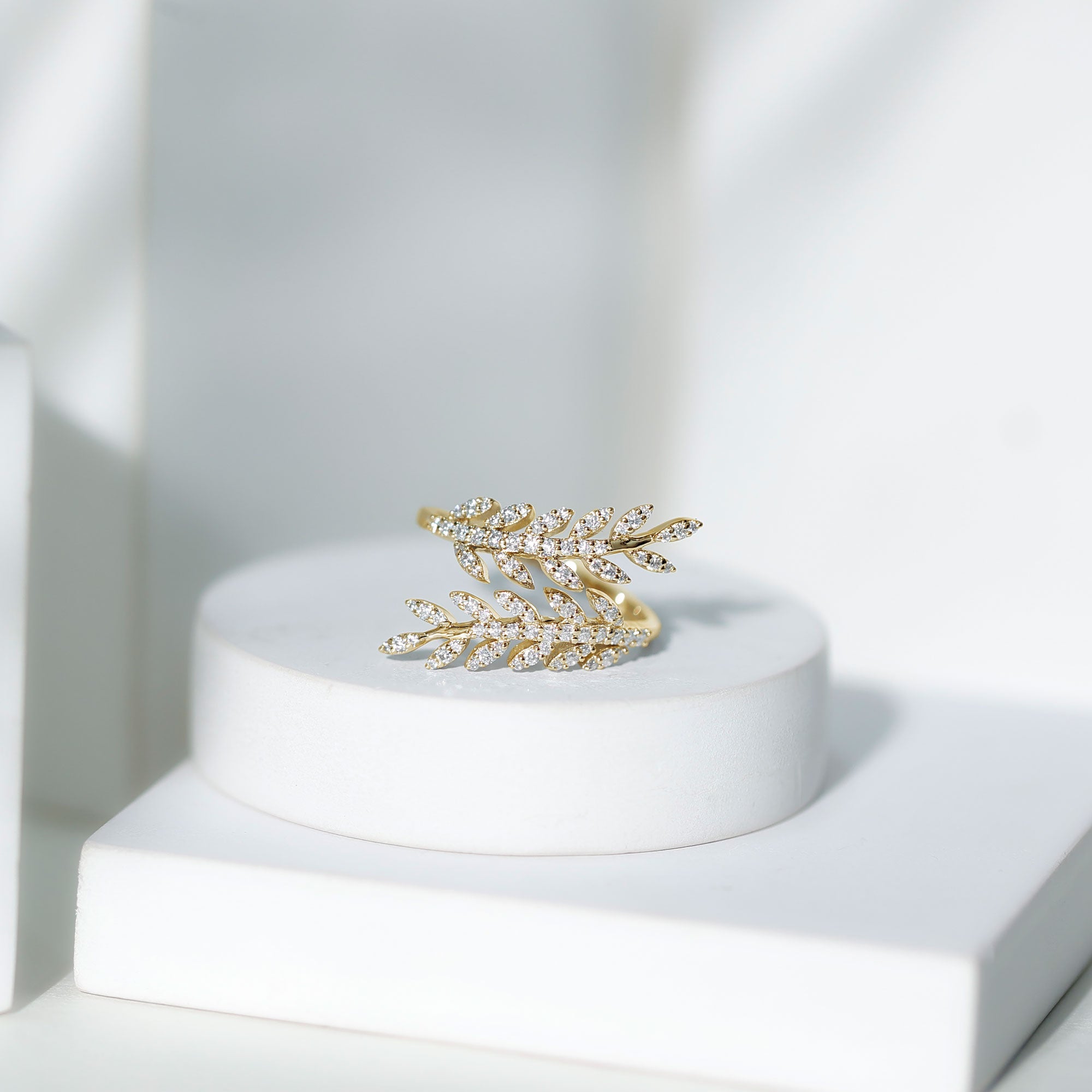 Certified Nature inspired Lab Grown Diamond Cocktail Ring for Women Lab - ( EF-VS ) - Rosec Jewels