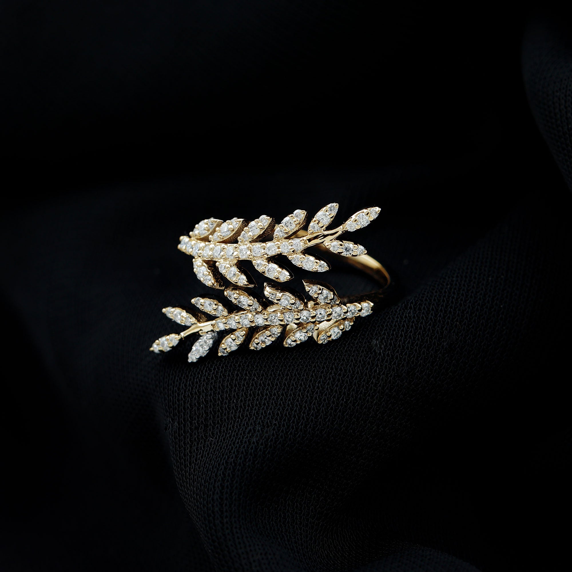 Rosec Jewels-Certified Nature inspired Lab Grown Diamond Cocktail Ring for Women