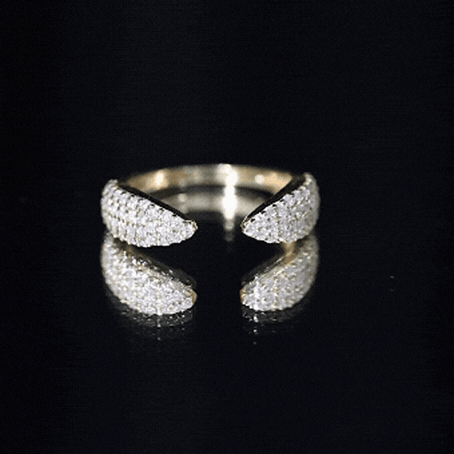 Lab Created Diamond Wedding Wrap Ring For Women Lab - ( EF-VS ) - Rosec Jewels