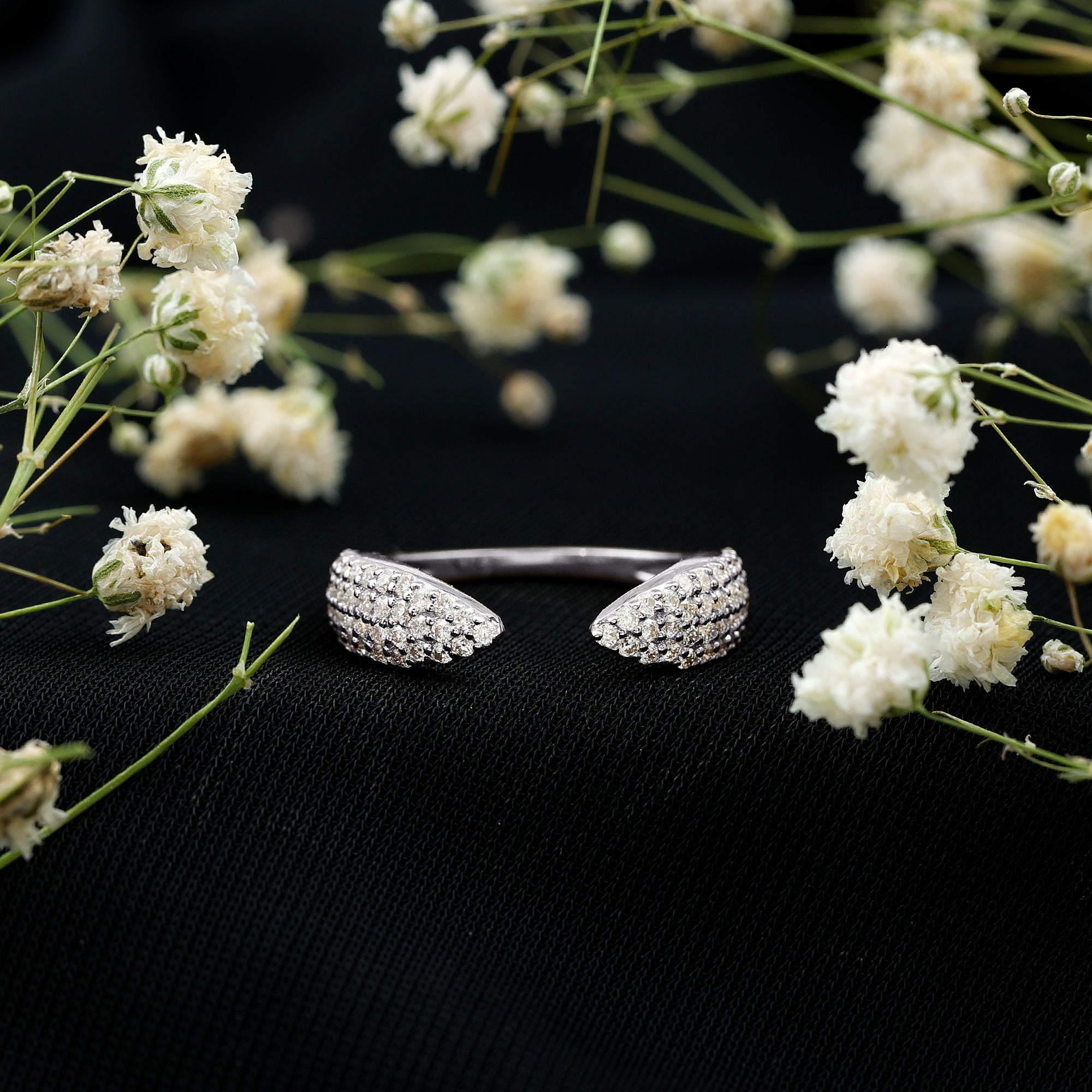 Lab Created Diamond Wedding Wrap Ring For Women Lab - ( EF-VS ) - Rosec Jewels
