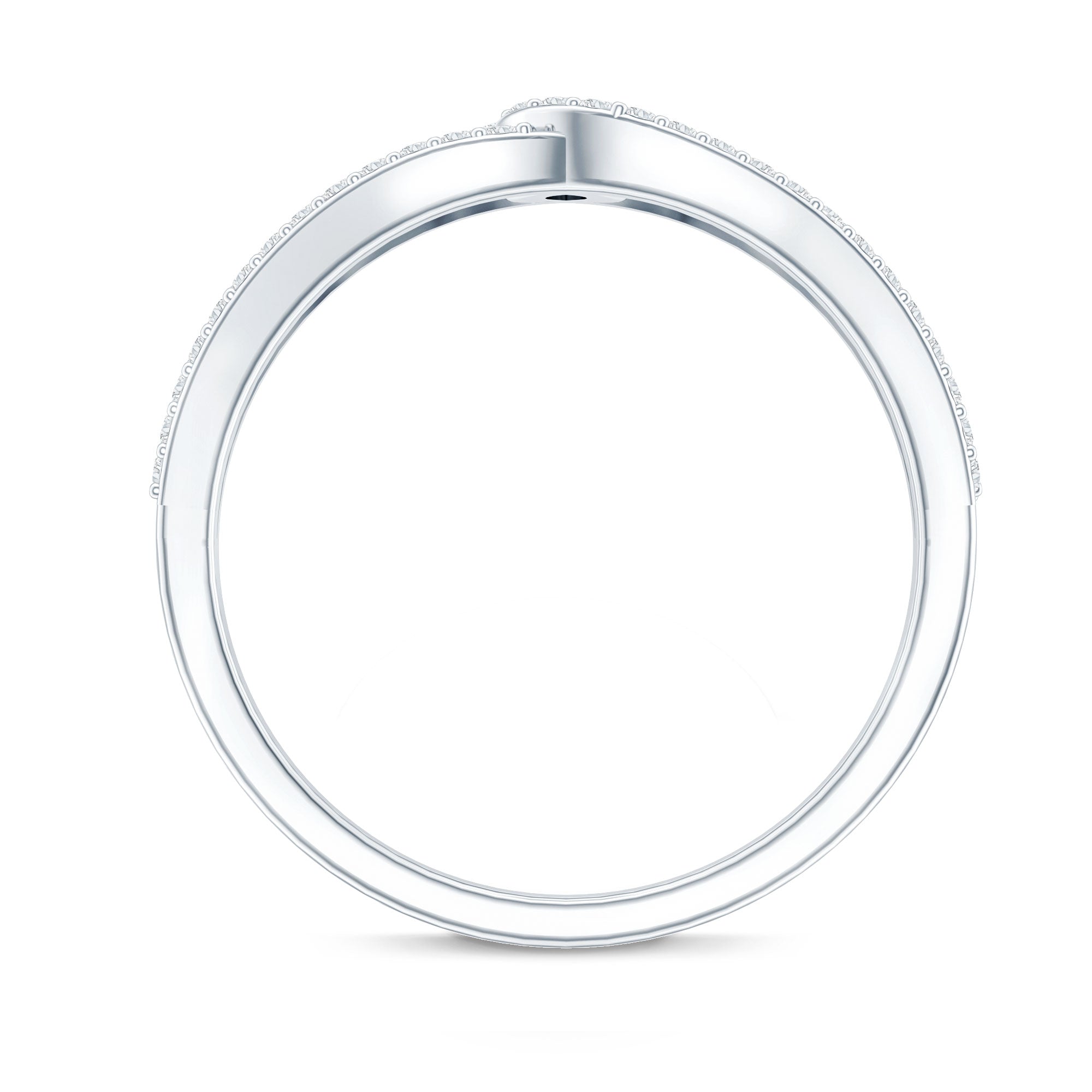Brilliant Cut Lab Created Diamond Knot Anniversary Ring for Her Lab - ( EF-VS ) - Rosec Jewels