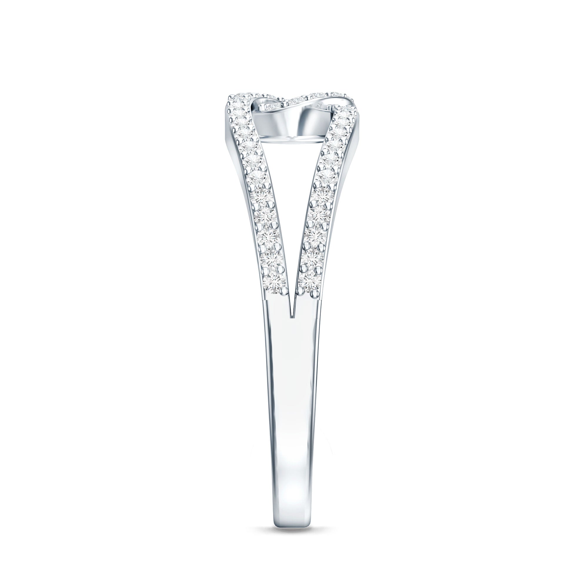 Brilliant Cut Lab Created Diamond Knot Anniversary Ring for Her Lab - ( EF-VS ) - Rosec Jewels