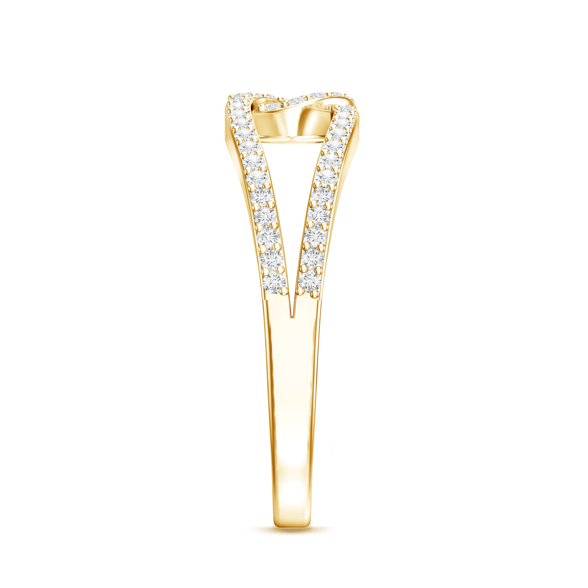 Brilliant Cut Lab Created Diamond Knot Anniversary Ring for Her Lab - ( EF-VS ) - Rosec Jewels