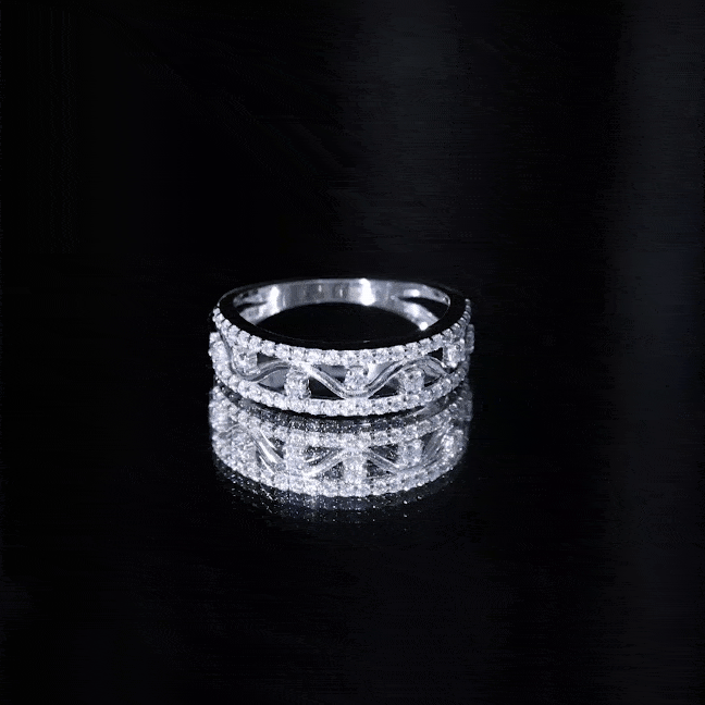 Womens Lab Created Diamond Wedding Band With Certificate Lab - ( EF-VS ) - Rosec Jewels