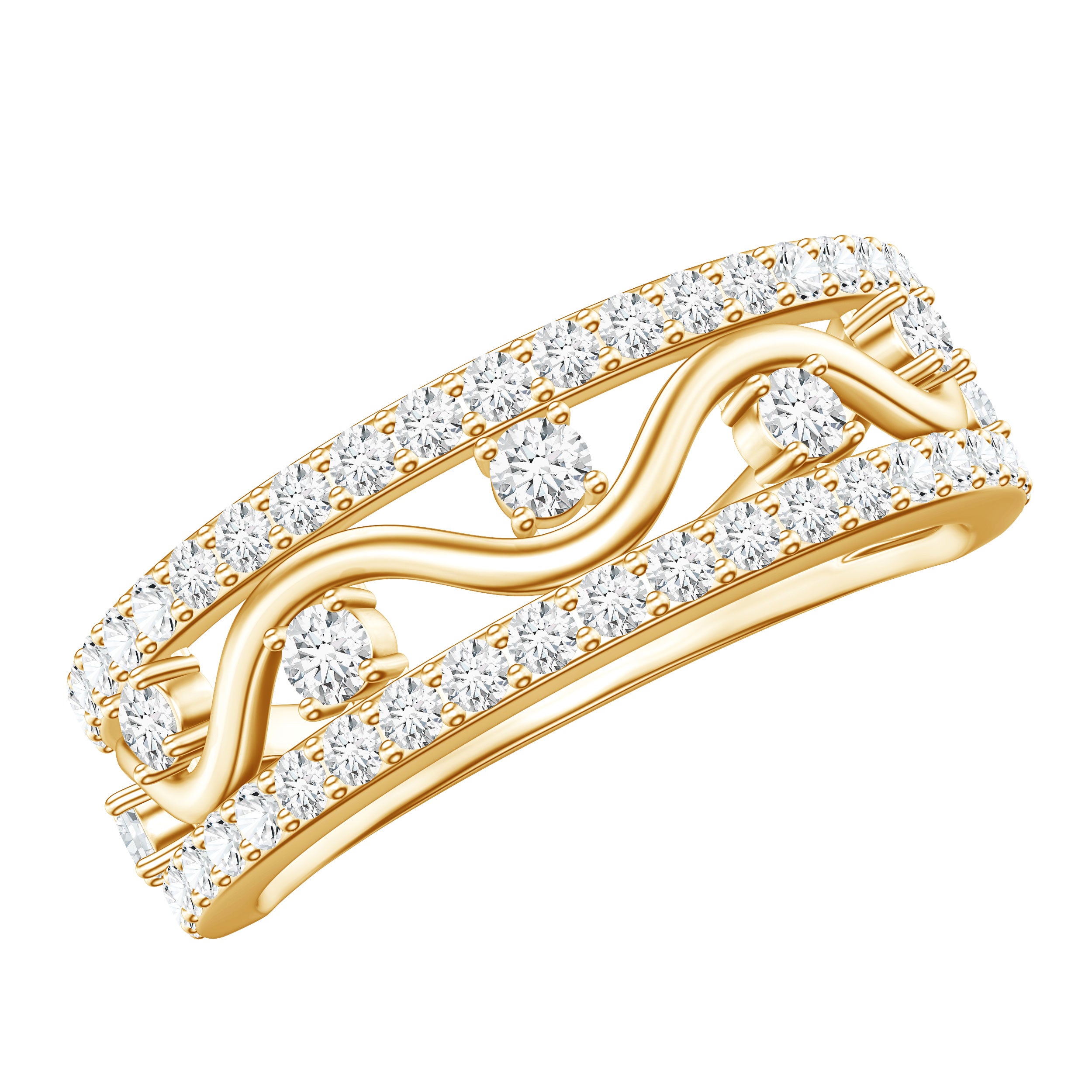 Womens Lab Created Diamond Wedding Band With Certificate Lab - ( EF-VS ) - Rosec Jewels