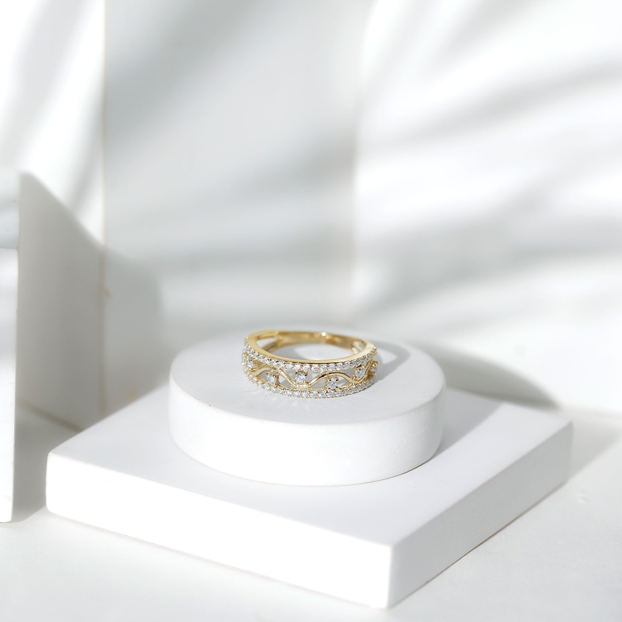 Womens Lab Created Diamond Wedding Band With Certificate Lab - ( EF-VS ) - Rosec Jewels