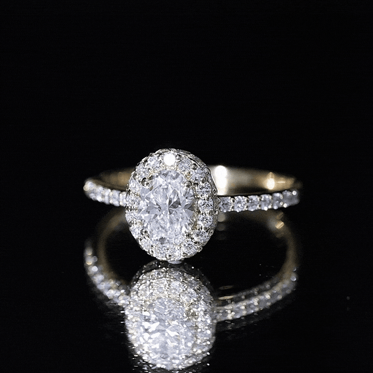 Certified 6X8 mm Lab Grown Diamond Oval Shape Engagement Ring Lab - ( EF-VS ) - Rosec Jewels