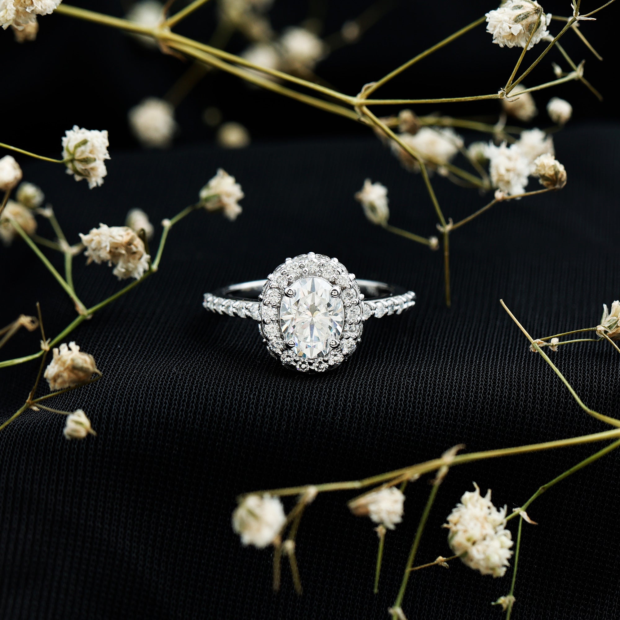 Certified 6X8 mm Lab Grown Diamond Oval Shape Engagement Ring Lab - ( EF-VS ) - Rosec Jewels