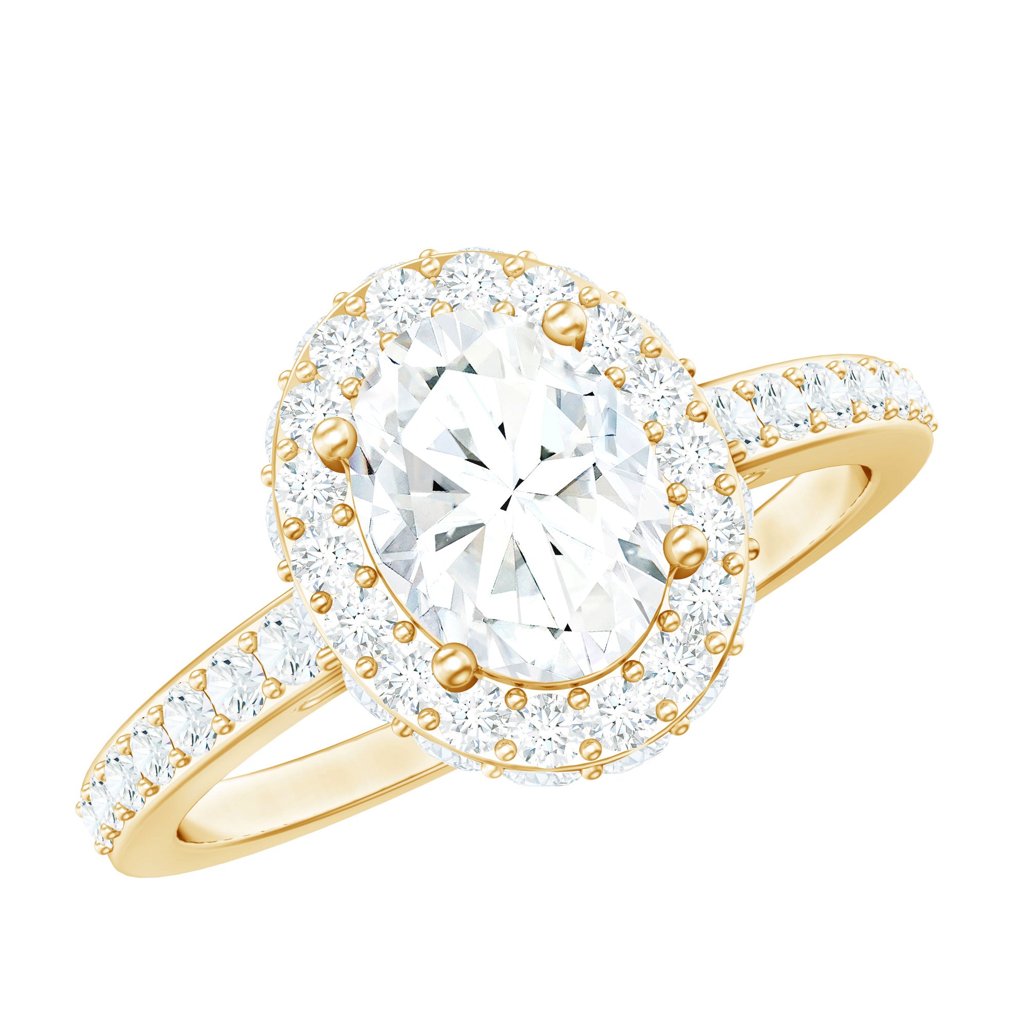 Certified 6X8 mm Lab Grown Diamond Oval Shape Engagement Ring Lab - ( EF-VS ) - Rosec Jewels