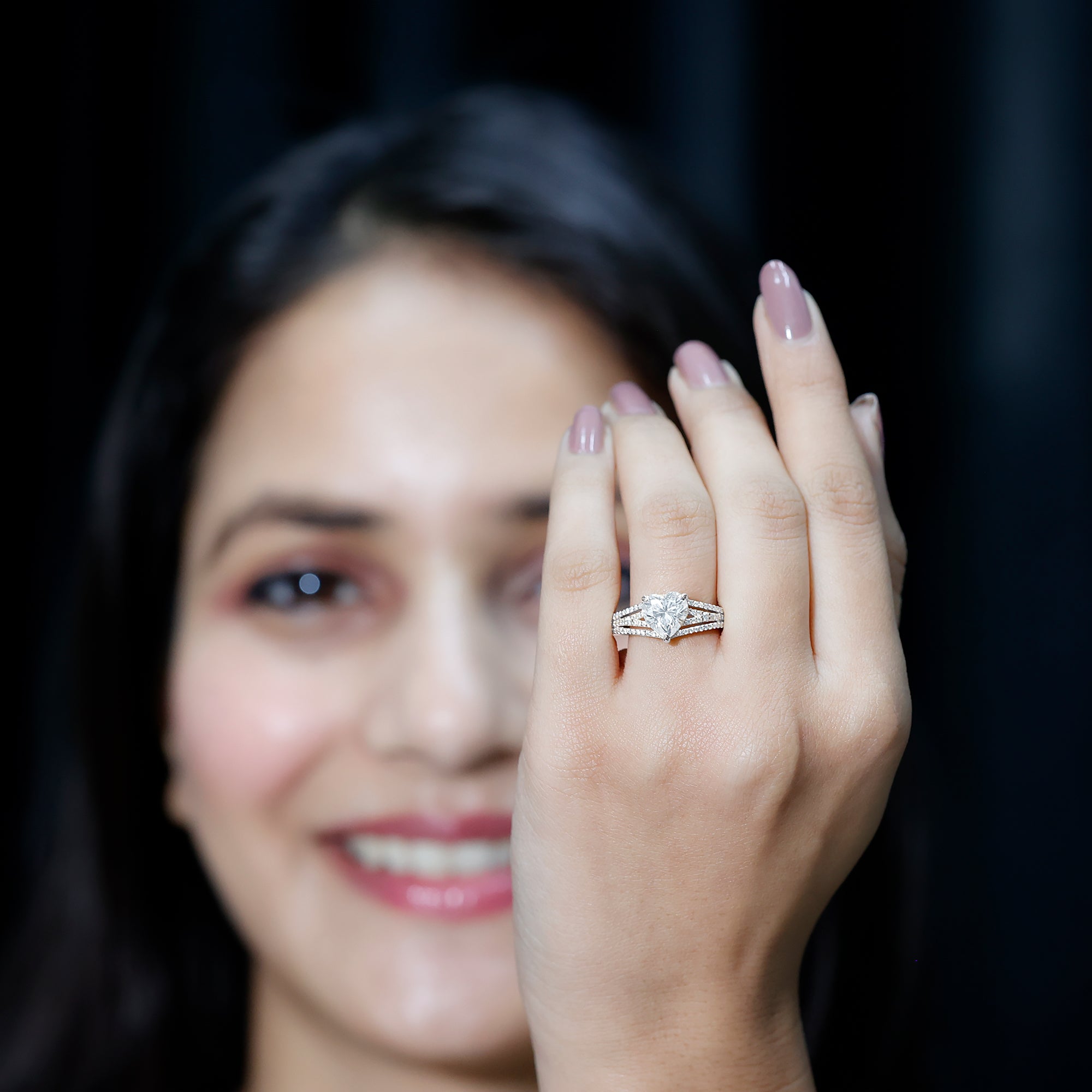 Rosec Jewels-2 Carat Lab Created Diamond Heart Engagement Ring