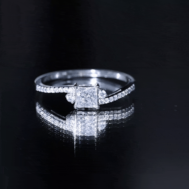 Certified Lab Grown Diamond Promise Engagement Ring Lab - ( EF-VS ) - Rosec Jewels