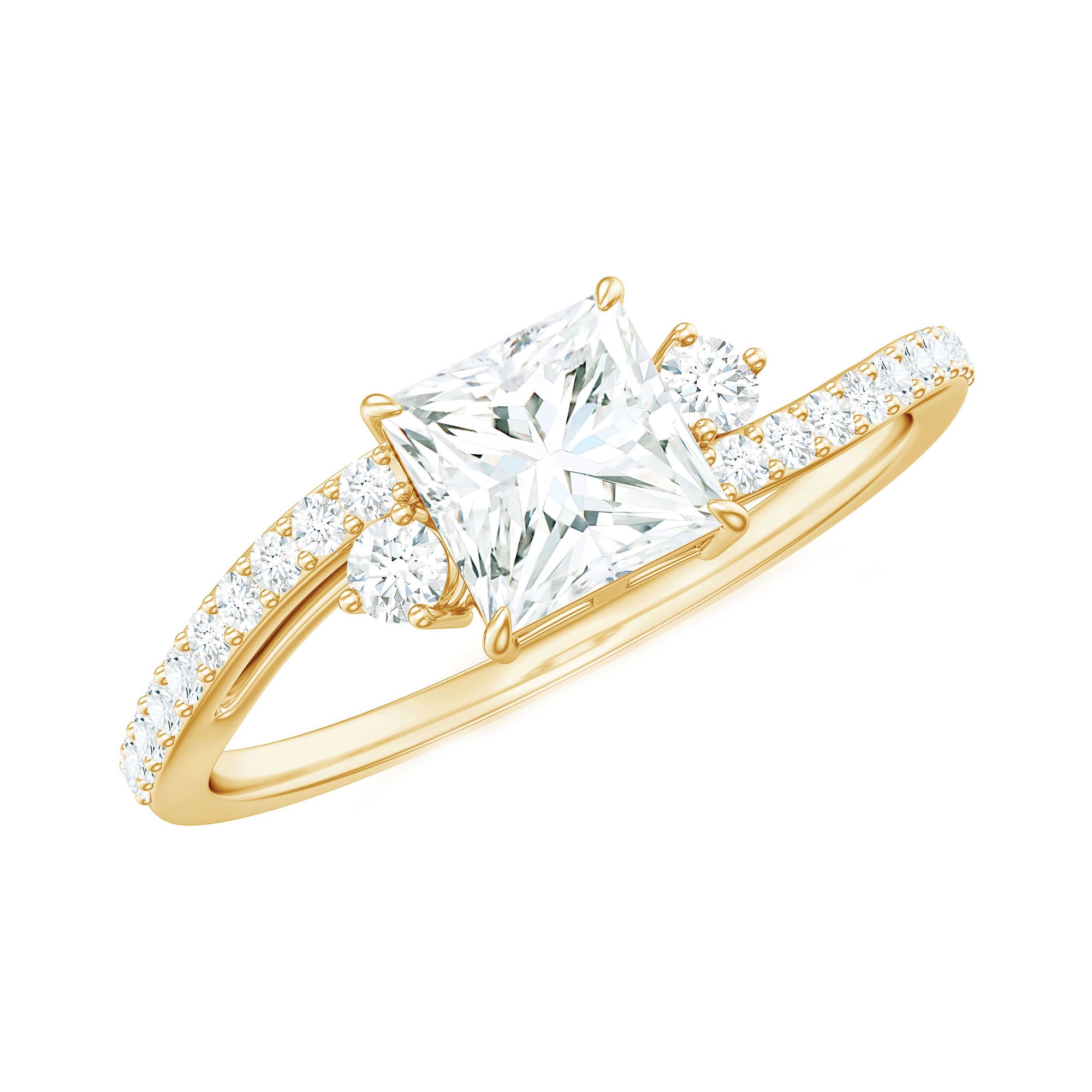 Certified Lab Grown Diamond Promise Engagement Ring Lab - ( EF-VS ) - Rosec Jewels
