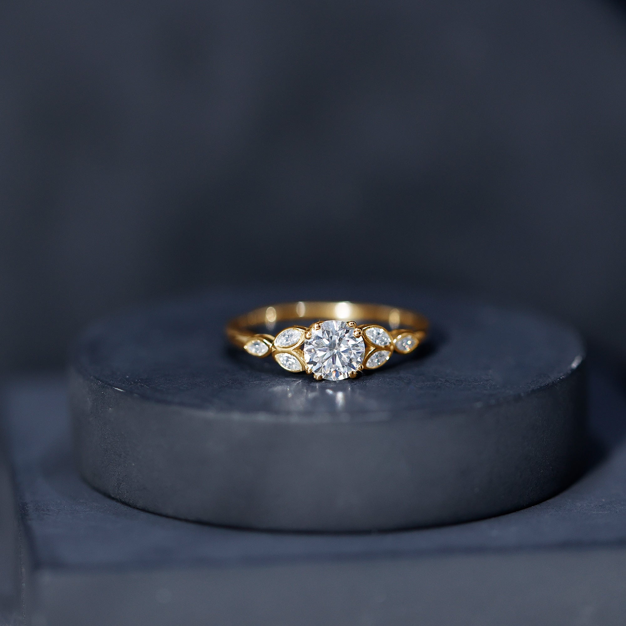 Certified 0.9 Carat Round Diamond Promise Engagement Ring For Her Lab - ( EF-VS ) - Rosec Jewels