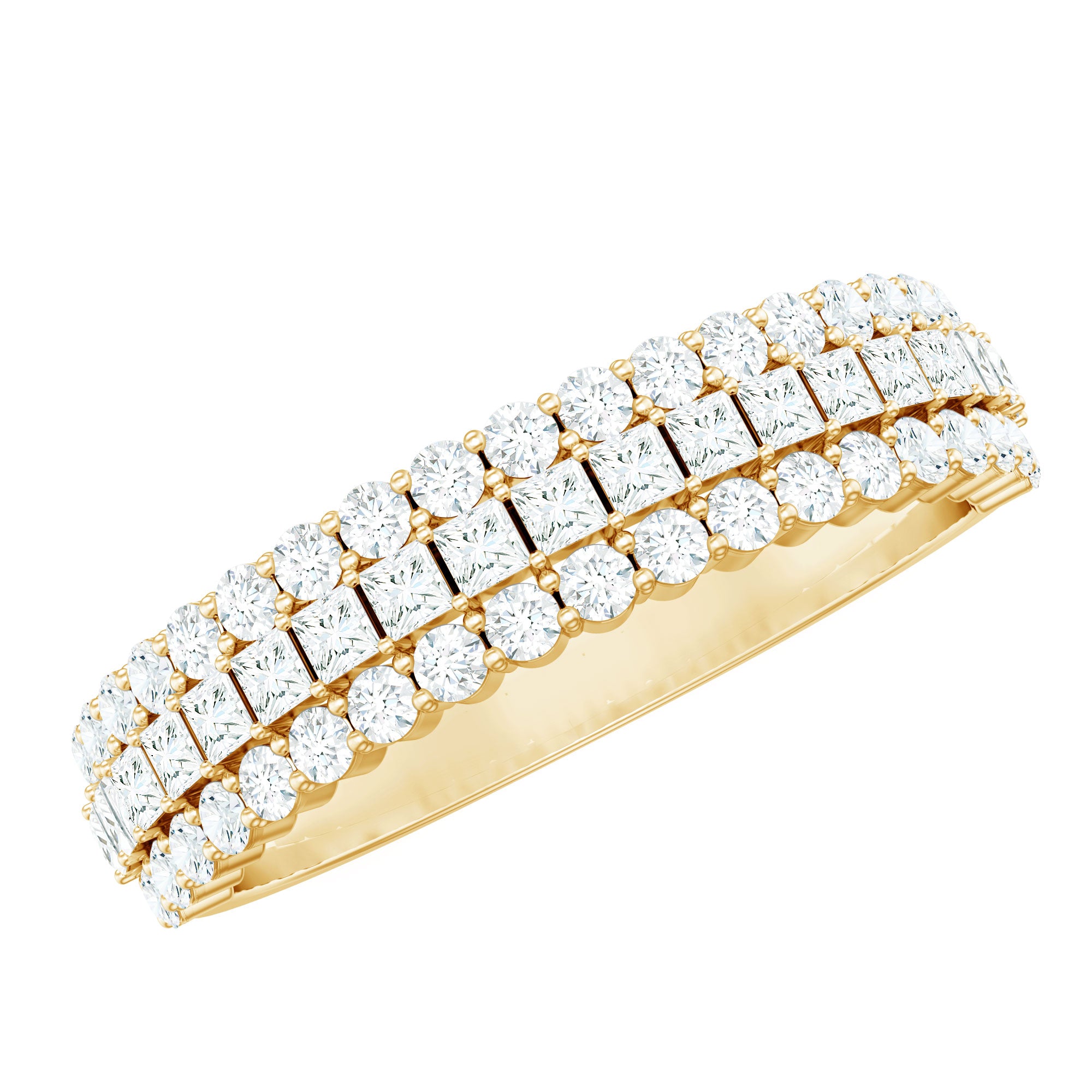 Rosec Jewels-Half Eternity Lab Grown Diamond Wedding Band