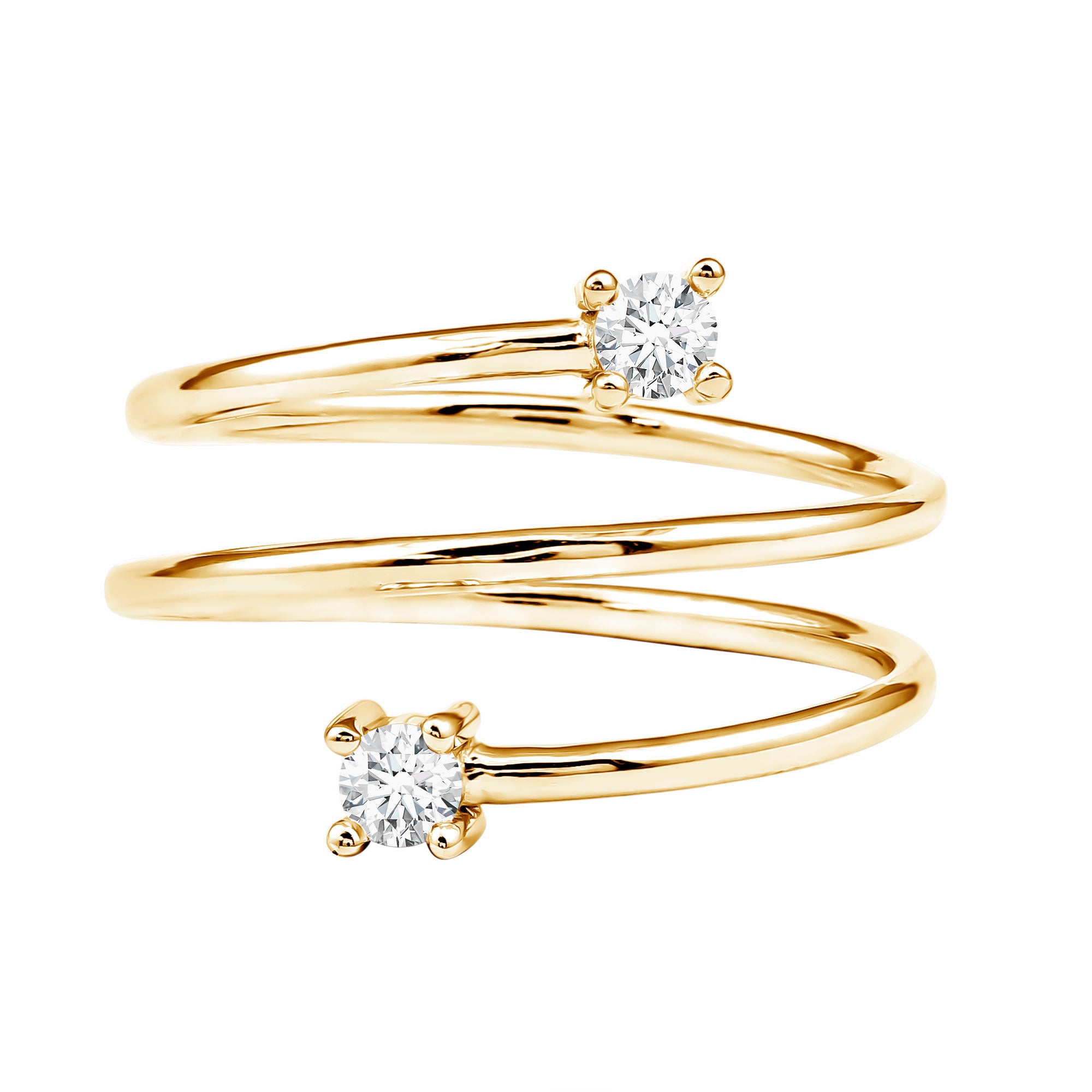 Lab Grown Diamond Spiral Ring Lab - ( EF-VS ) - Rosec Jewels