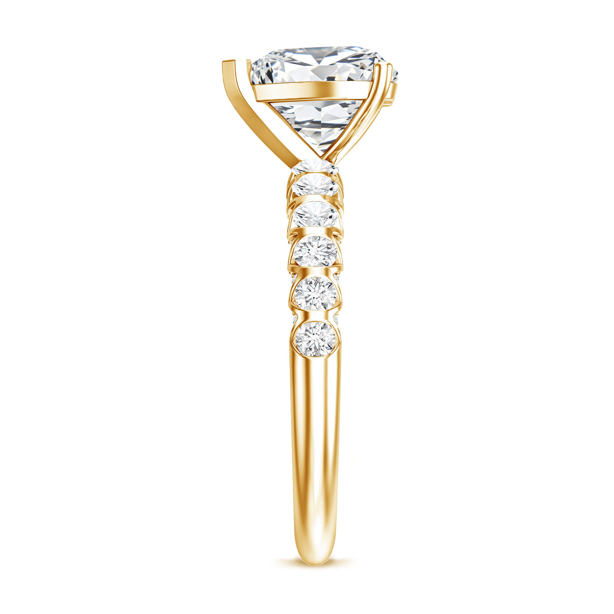 2 Carat Heart Shaped Lab Grown Diamond Engagement Ring with IGI Certificate Lab - ( E-VS1 ) - Rosec Jewels