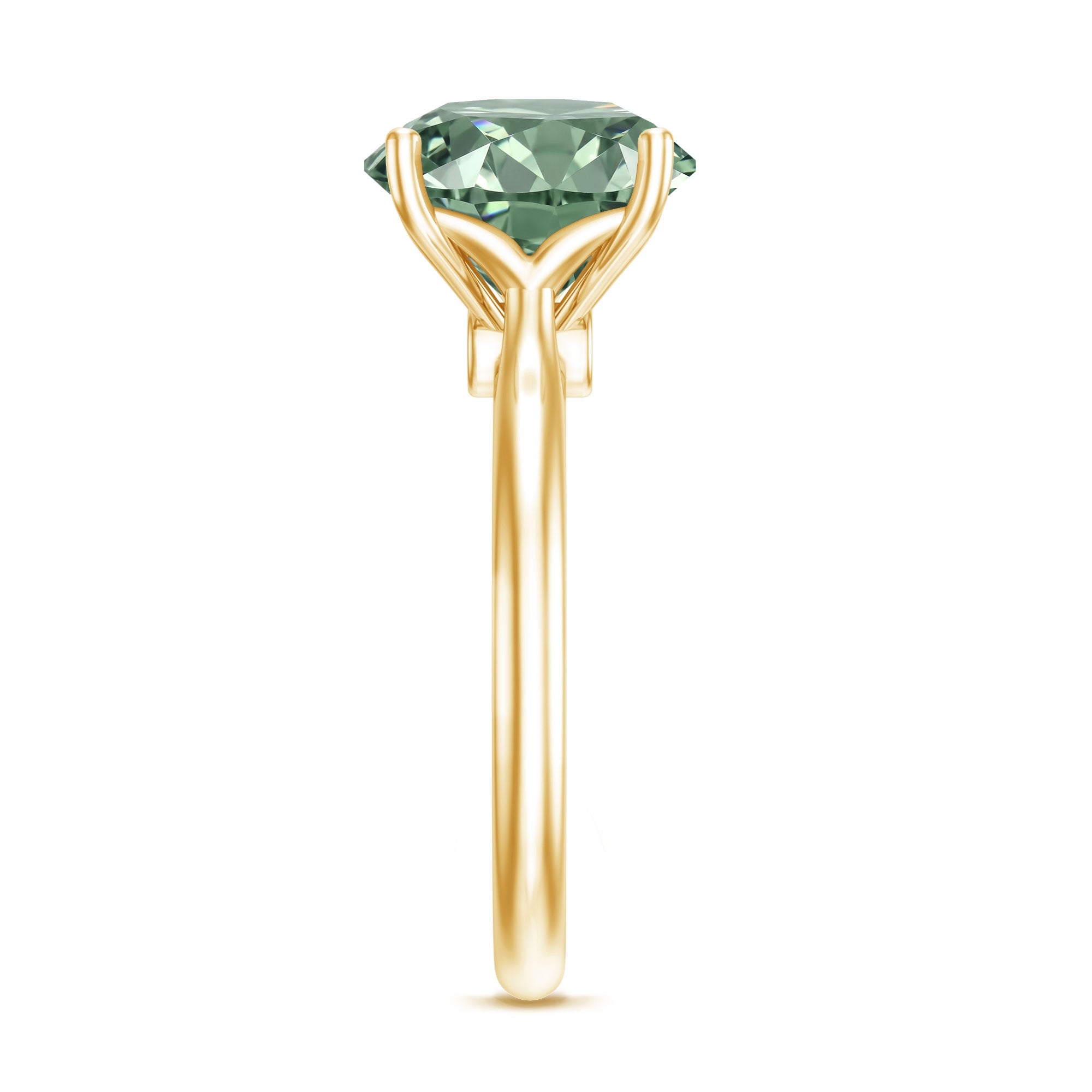 IGI Certified Lab Green Diamond Big Engagement Ring 5 Carat Vivid Green - VS1 - Rosec Jewels