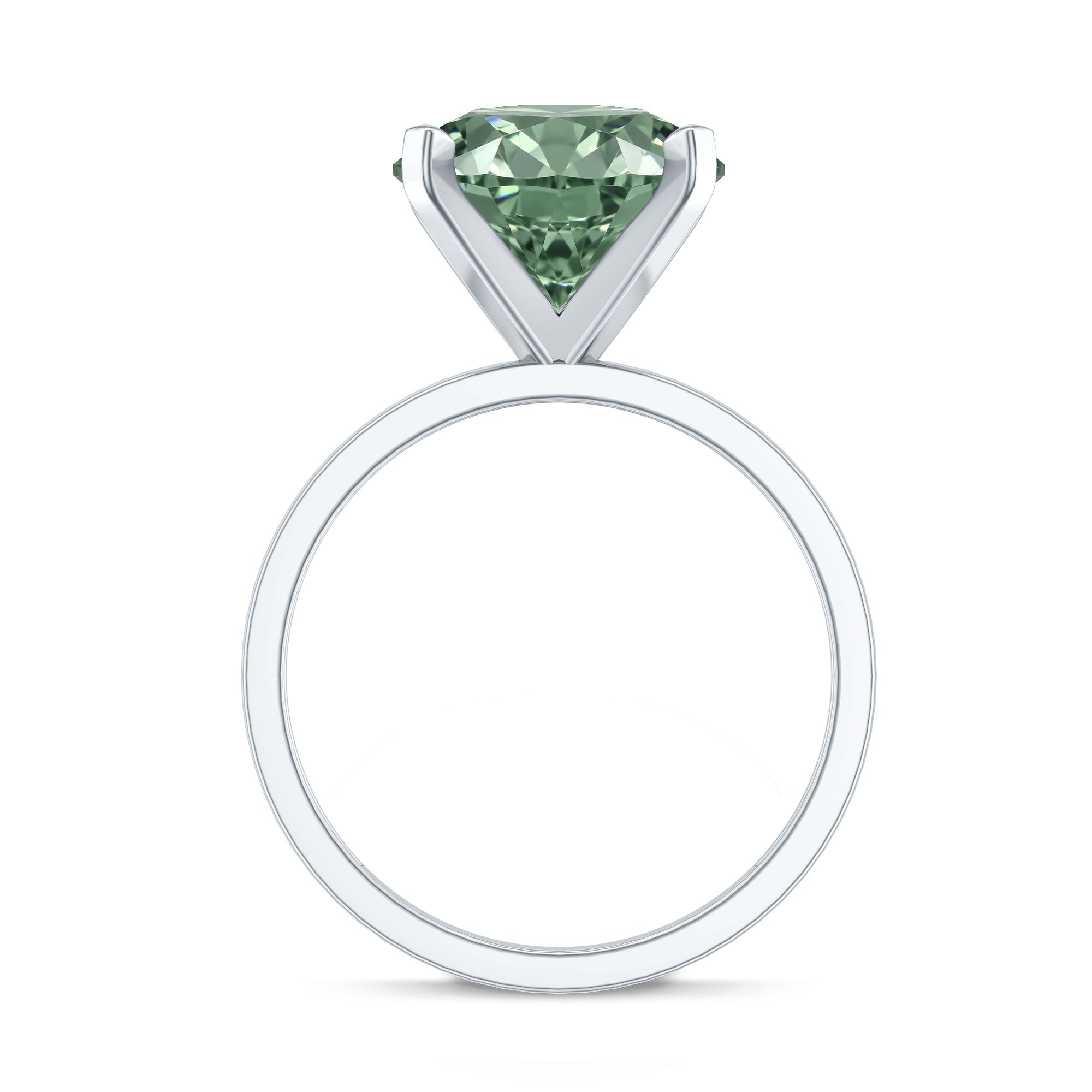 Huge 5 Carat Lab Grown Green Diamond Solitaire Engagement Ring with IGI Certificate Vivid Green - VS1 - Rosec Jewels