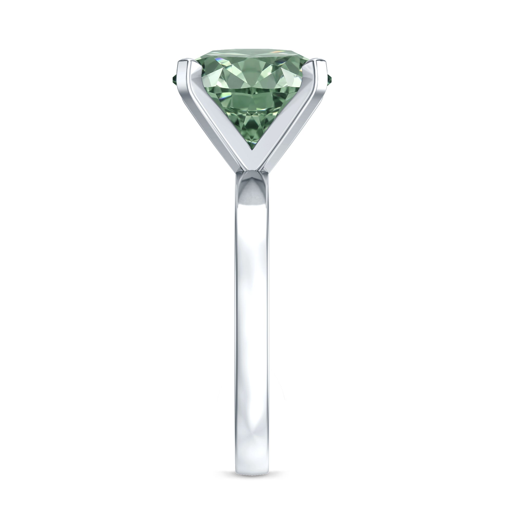 Huge 5 Carat Lab Grown Green Diamond Solitaire Engagement Ring with IGI Certificate Vivid Green - VS1 - Rosec Jewels