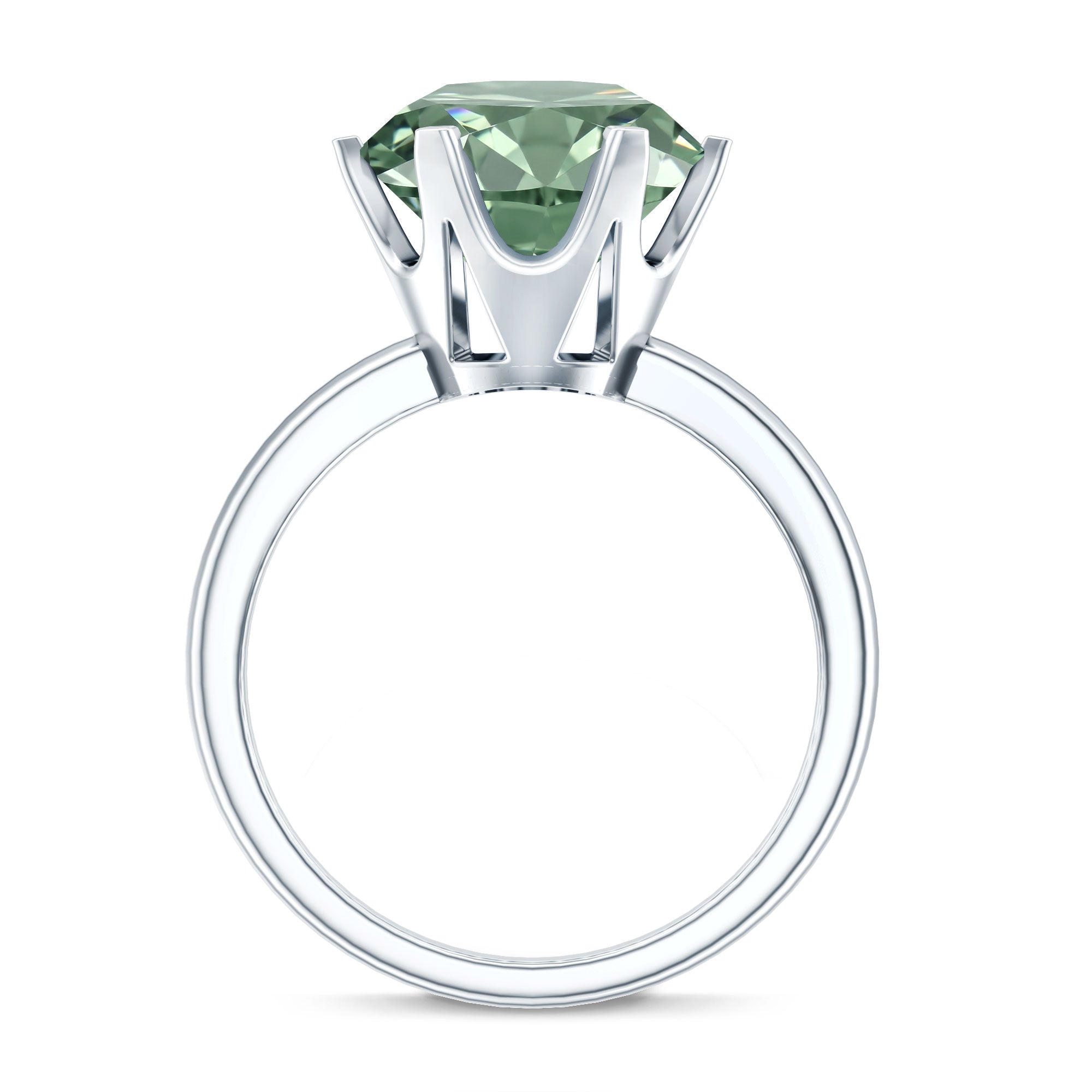 Large 5 Carat Lab Grown Green Diamond Engagement Ring with IGI Certificate Vivid Green - VS1 - Rosec Jewels