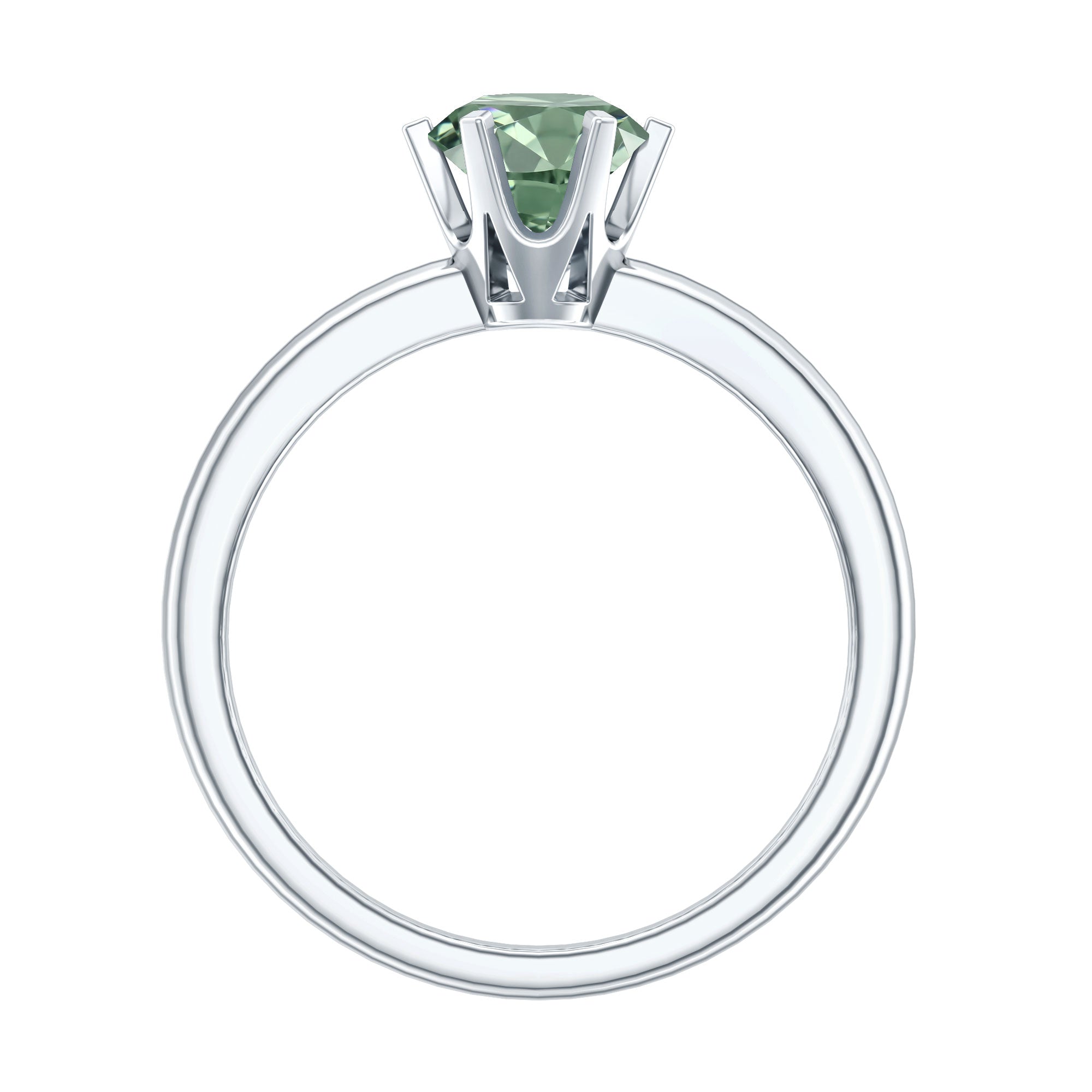 Lab Grown Green Diamond 1 Carat Solitaire Ring with IGI Certificate Vivid Green - VS1 - Rosec Jewels