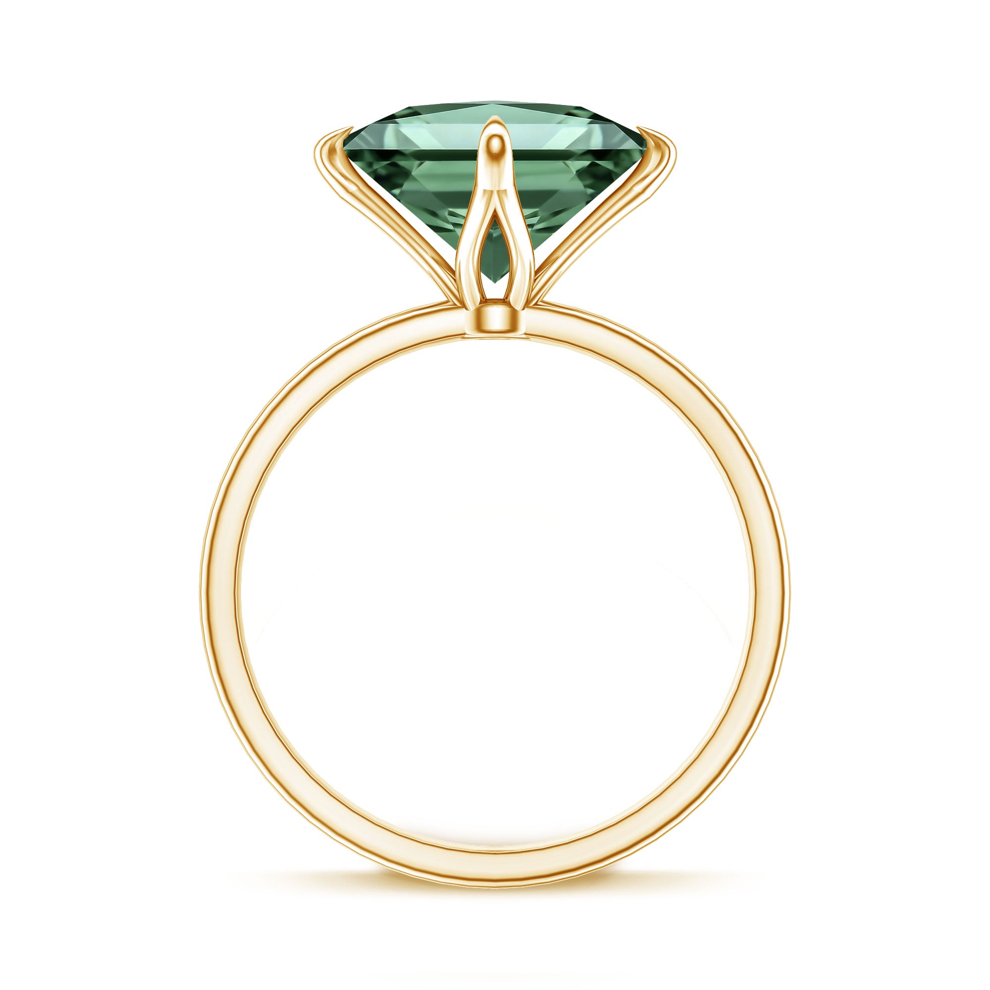 3 Carat Lab Grown Vivid Green Diamond Princess Cut Engagement Ring with IGI Certificate Vivid Green - VS1 - Rosec Jewels