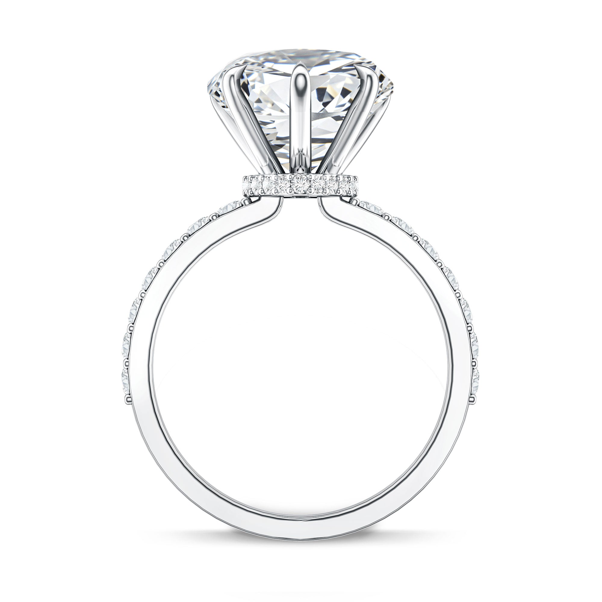 IGI Certified 4 Carat Lab Grown Diamond Heart Engagement Ring for Women Lab - ( E-VS1 ) - Rosec Jewels