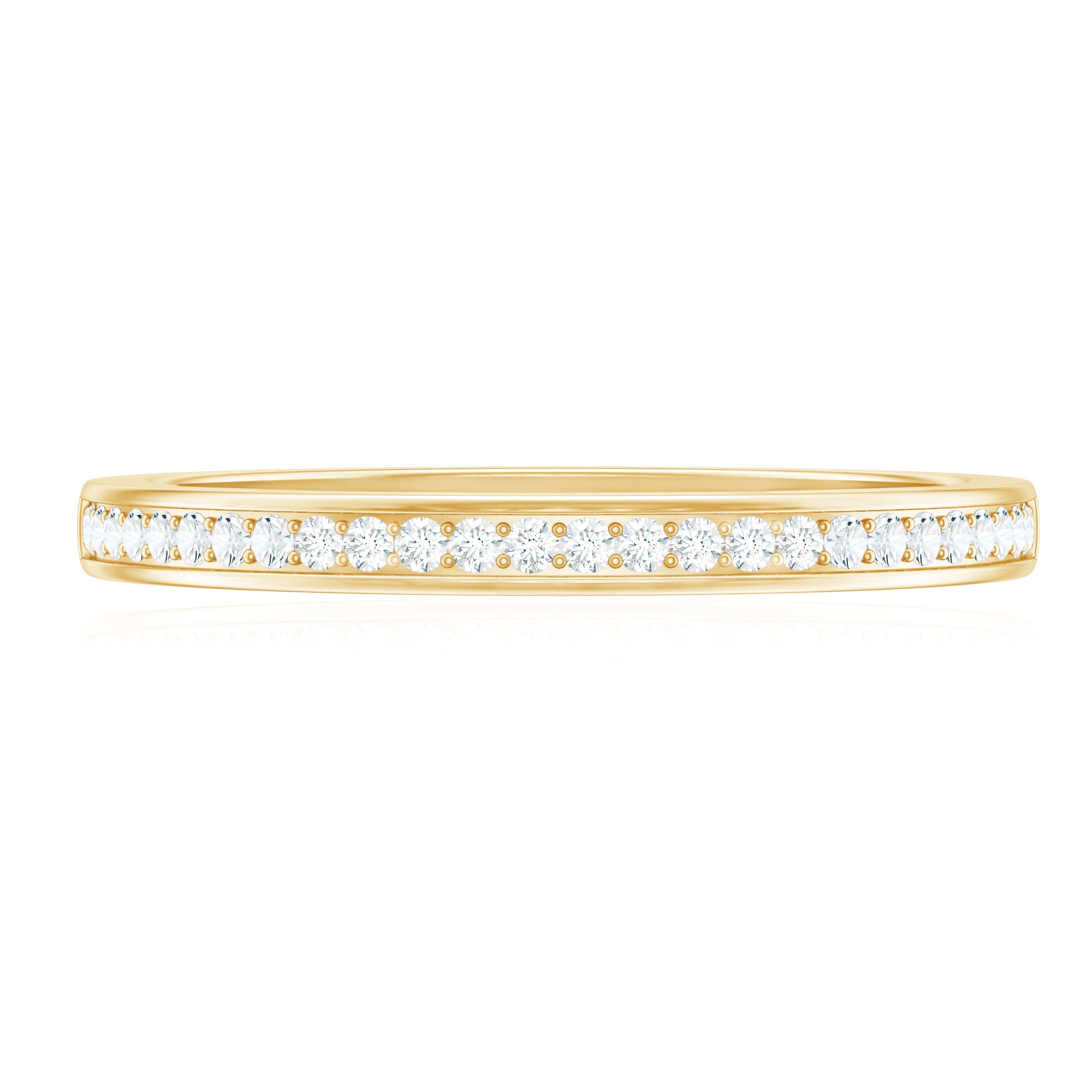 Minimal Moissanite Eternity Band Ring D-VS1 - Rosec Jewels