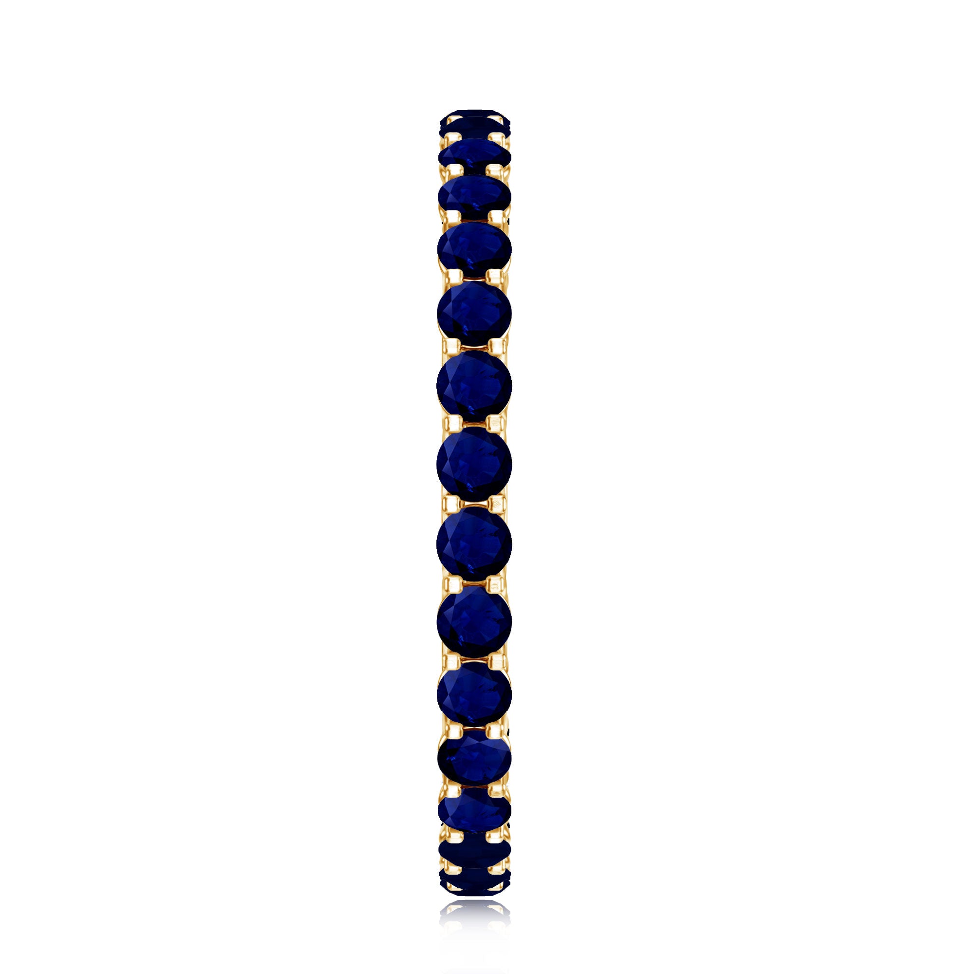Real Blue Sapphire Full Eternity Ring for Women AAA - Rosec Jewels