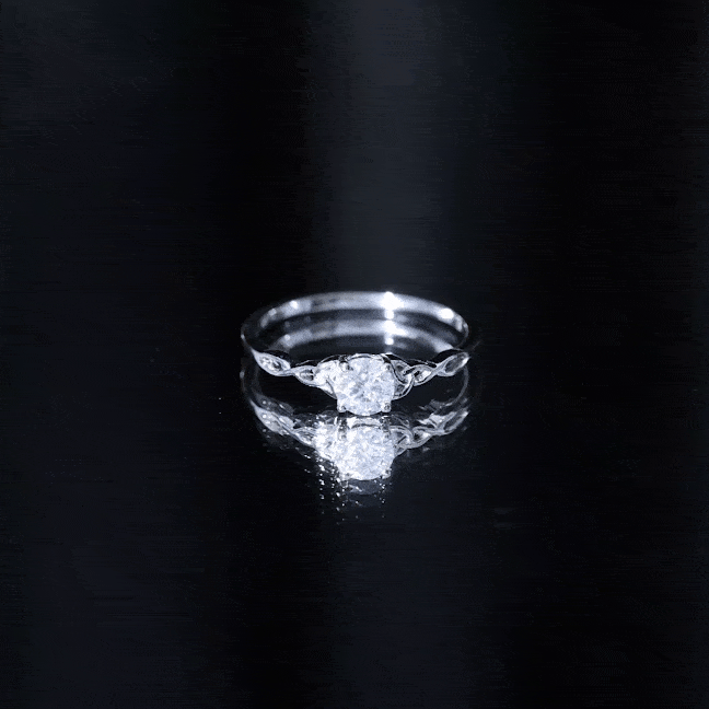 Solitaire Moissanite Celtic Knot Ring for Women D-VS1 - Rosec Jewels