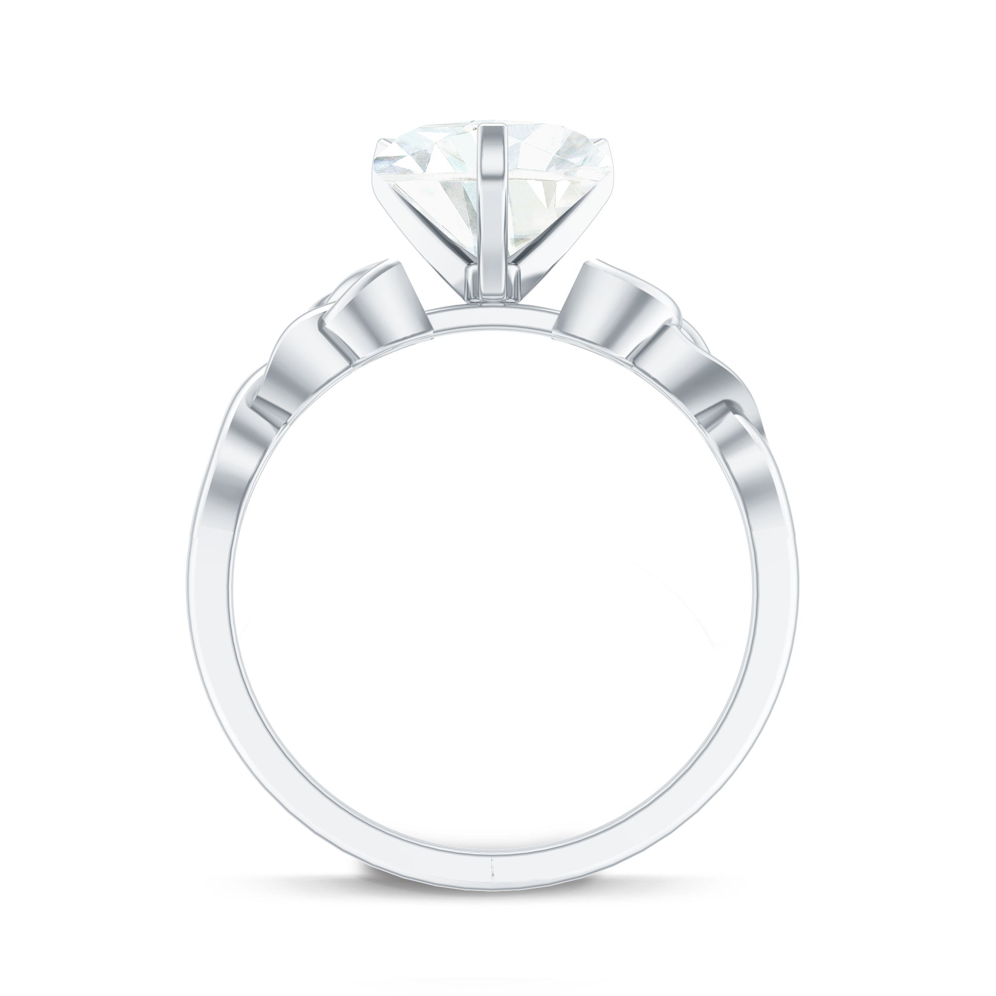 Rosec Jewels-2 CT Heart Shaped Moissanite Celtic Knot Engagement Ring