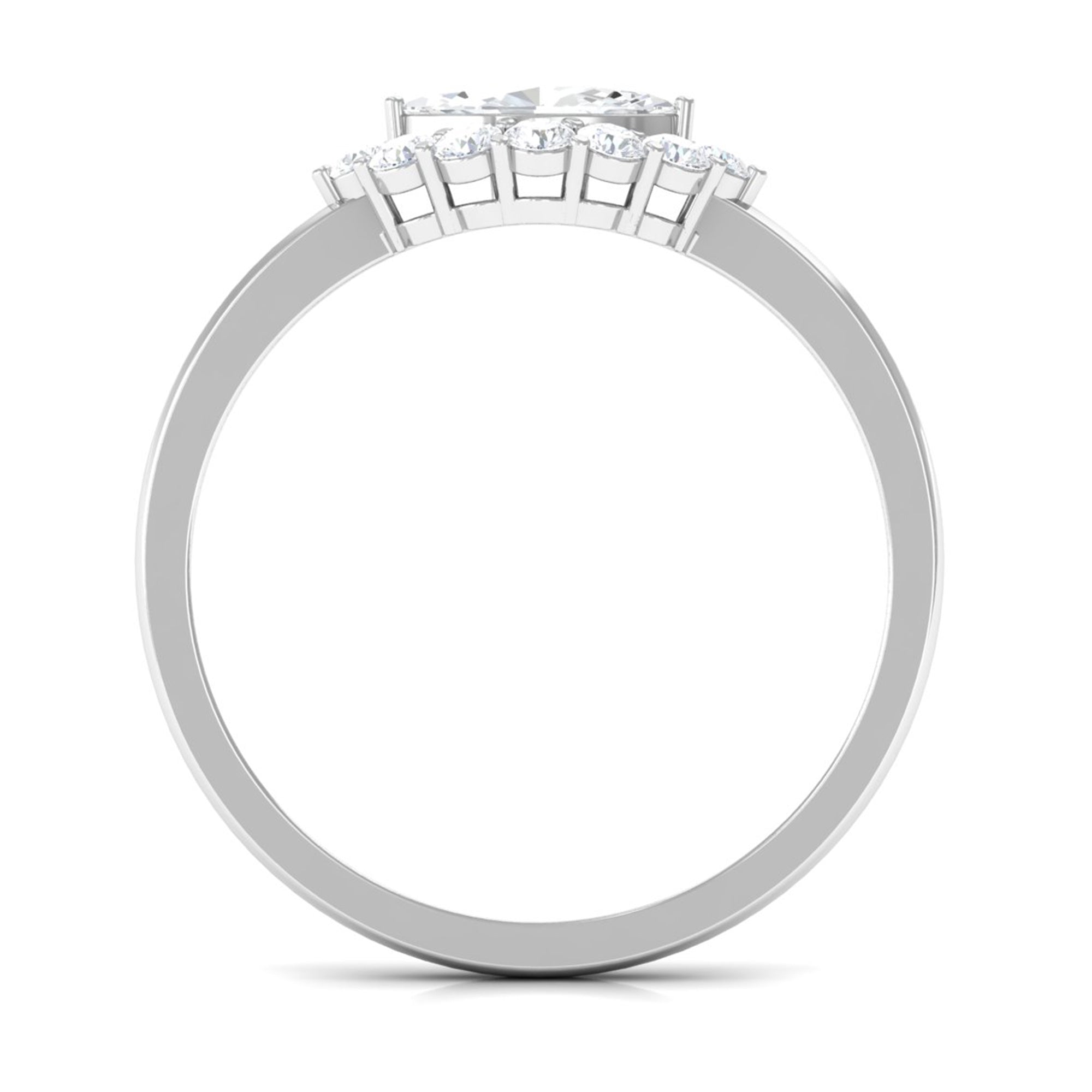 1 CT Marquise Cut Zircon East West Engagement Ring AAAA - Rosec Jewels