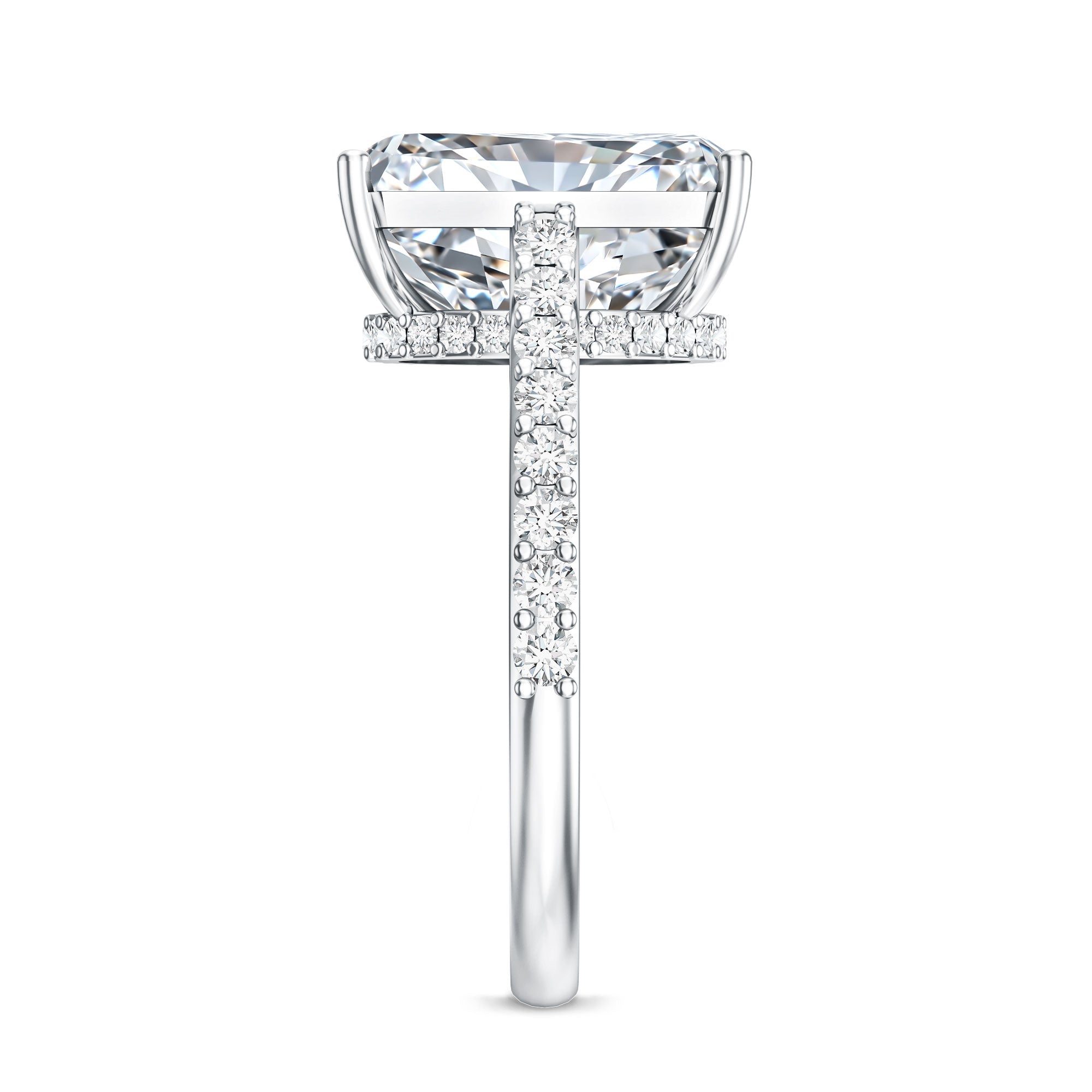 IGI Certified 5 Carat Lab Grown Diamond Solitaire Radiant Cut Engagement Ring Lab - ( E-VS1 ) - Rosec Jewels
