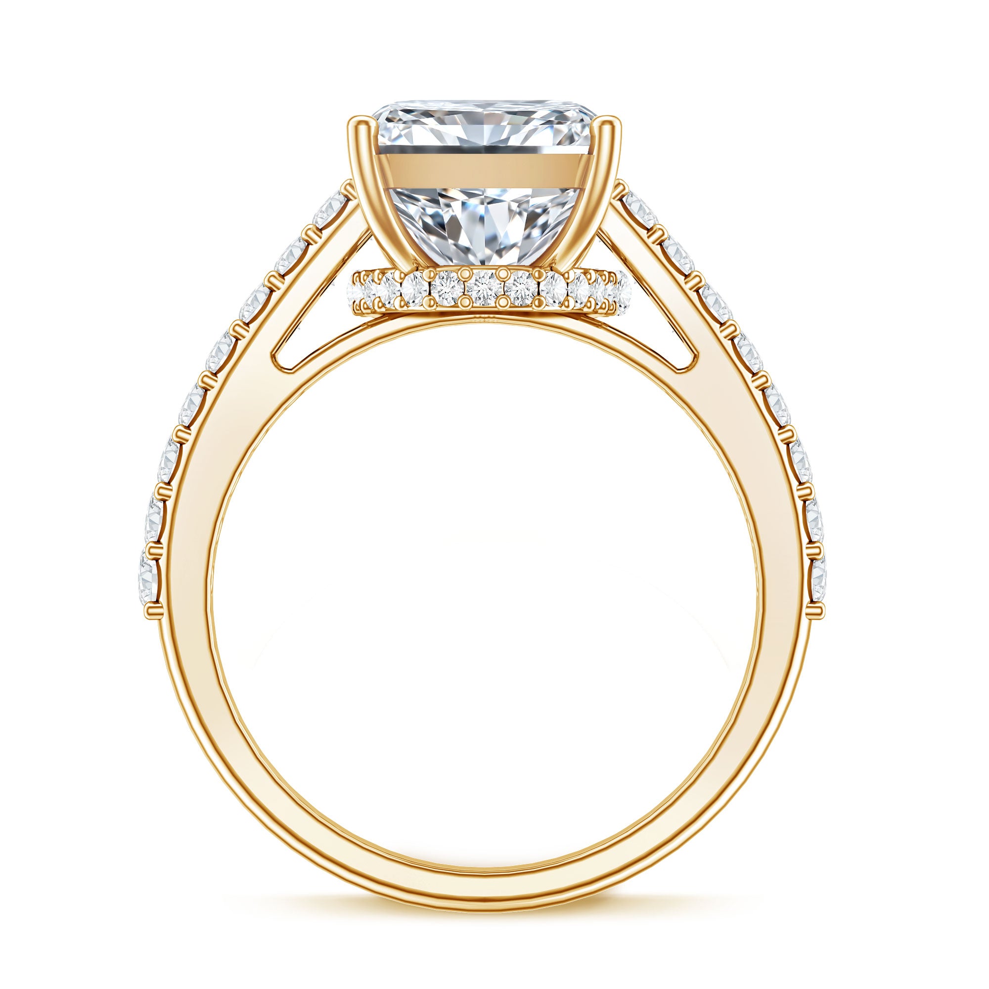 IGI Certified 5 Carat Lab Grown Diamond Solitaire Radiant Cut Engagement Ring Lab - ( E-VS1 ) - Rosec Jewels