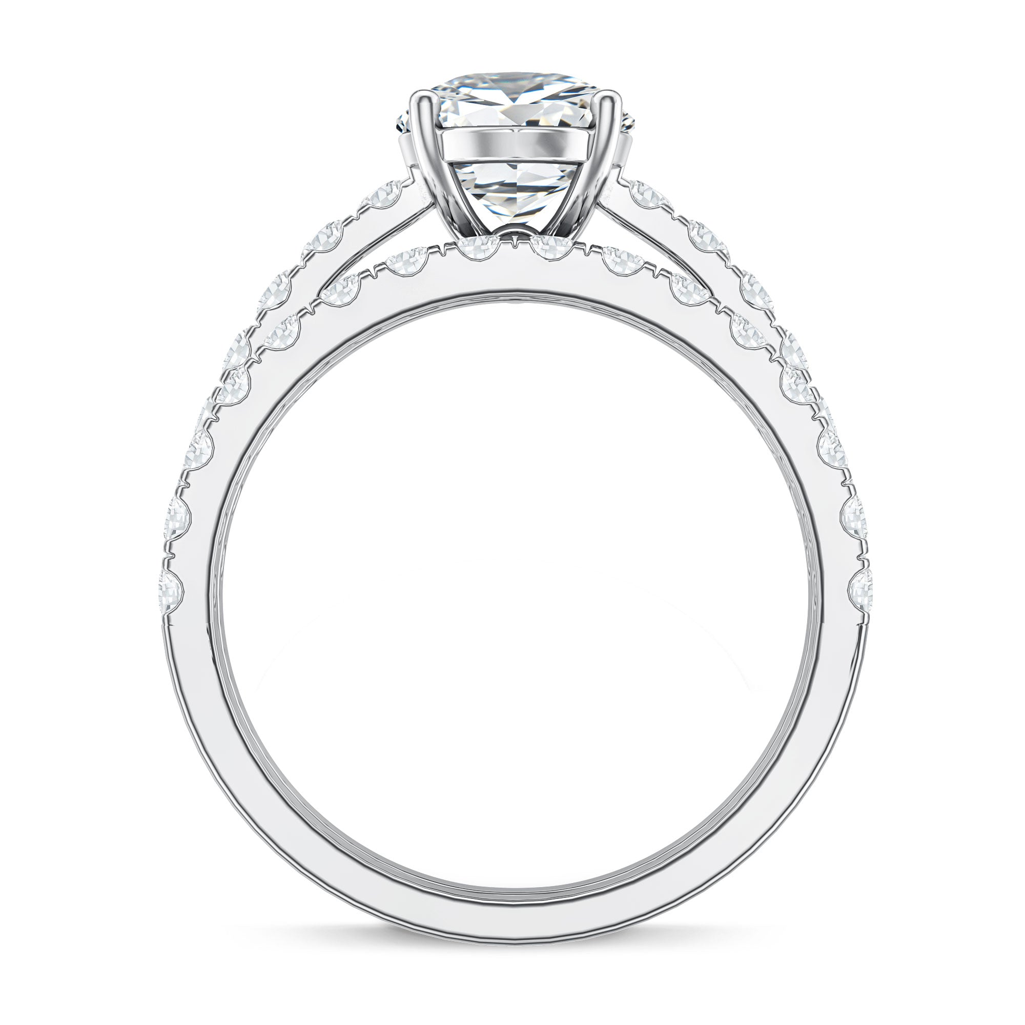 Rosec Jewels-IGI Certified Lab Grown 2 Carat Diamond Pear Shaped Engagement Ring with Wedding Band