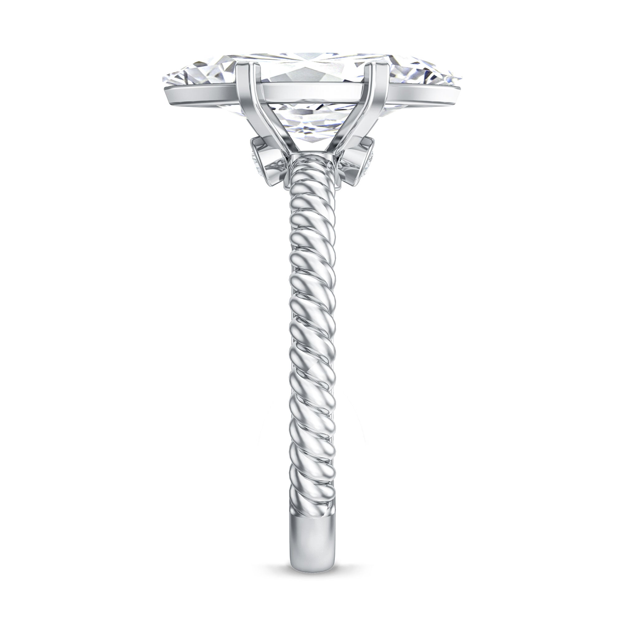 Rosec Jewels-3 Carat Lab Grown Diamond Marquise Engagement Ring IGI Certified