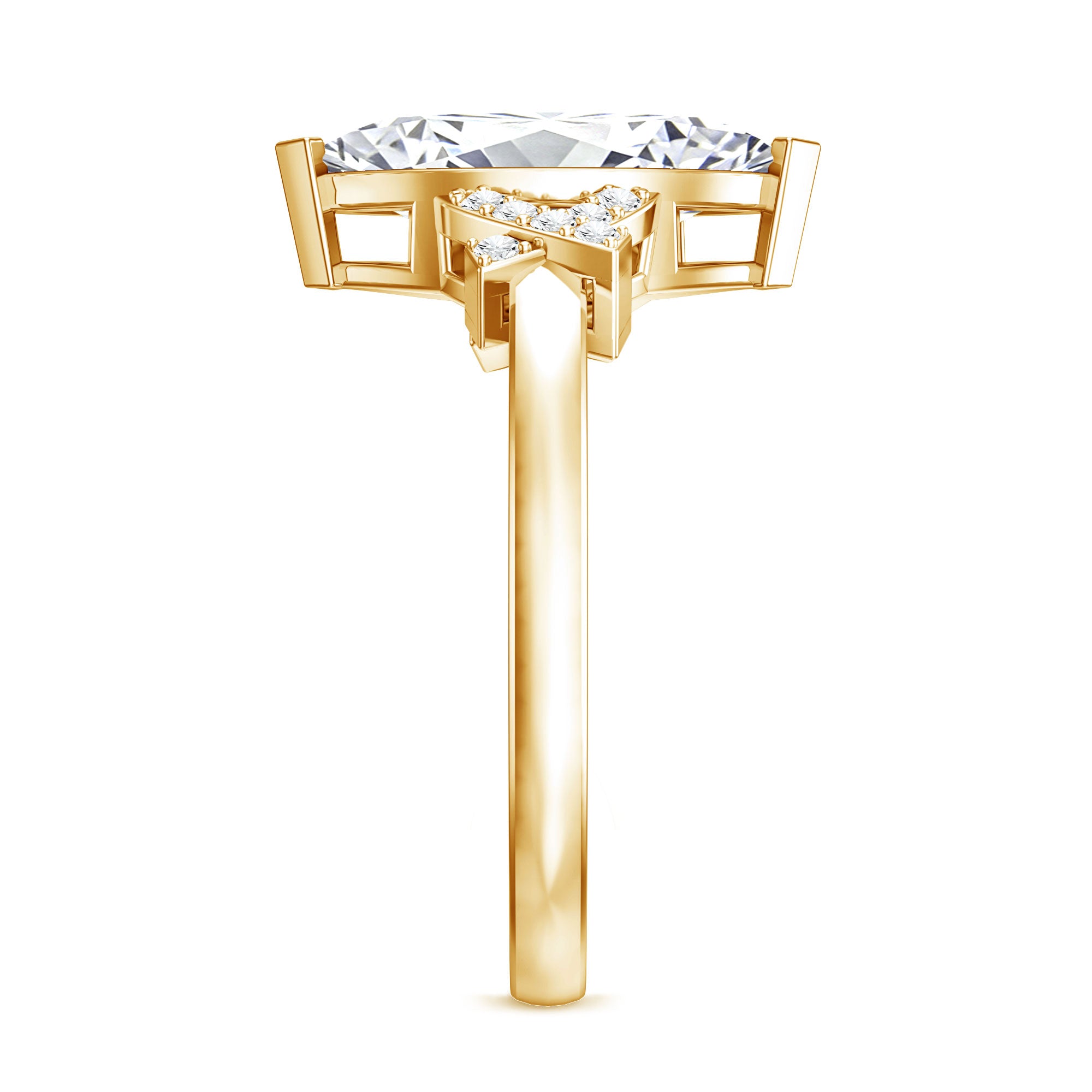 Rosec Jewels-Marquise Cut IGI Certified Lab Grown Diamond Statement Engagement Ring 2 Carat