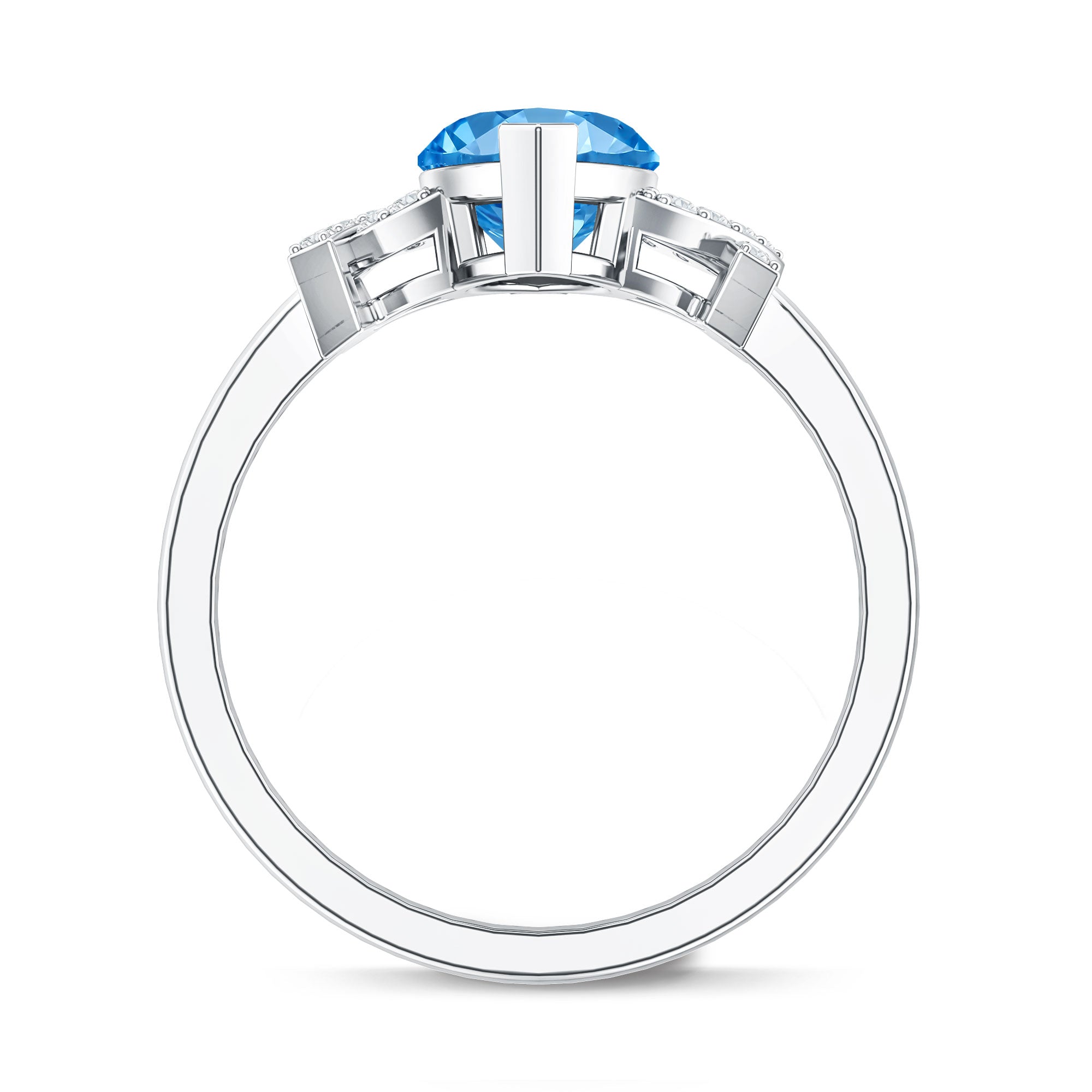 Rosec Jewels-2 Carat Solitaire Lab Grown Blue Diamond Marquise Engagement Ring IGI Certified