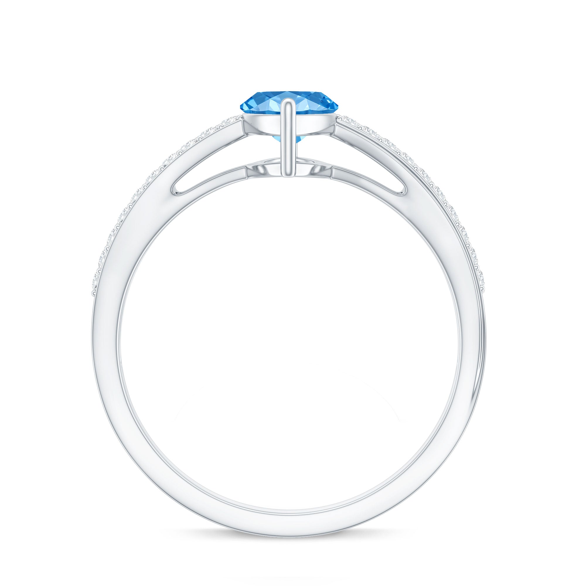 Rosec Jewels-IGI Certified 1 Carat Lab Grown Blue Diamond Marquise Engagement Ring for Women
