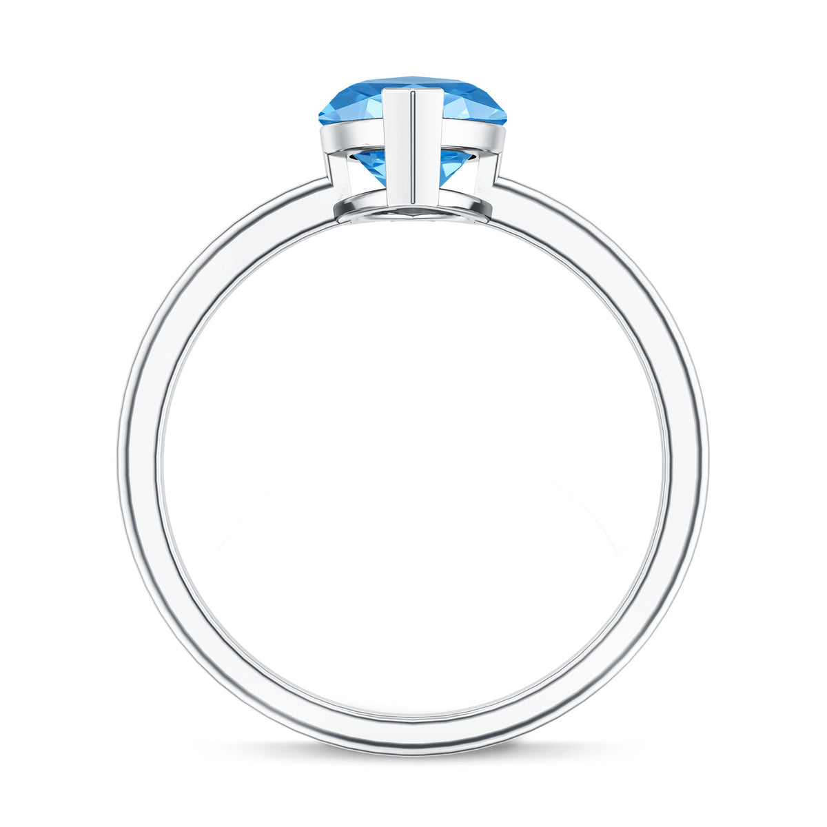 IGI Certified 4 Carat Engagement Ring with Solitaire Marquise Cut Lab Grown Blue Diamond Vivid Blue - VS1 - Rosec Jewels