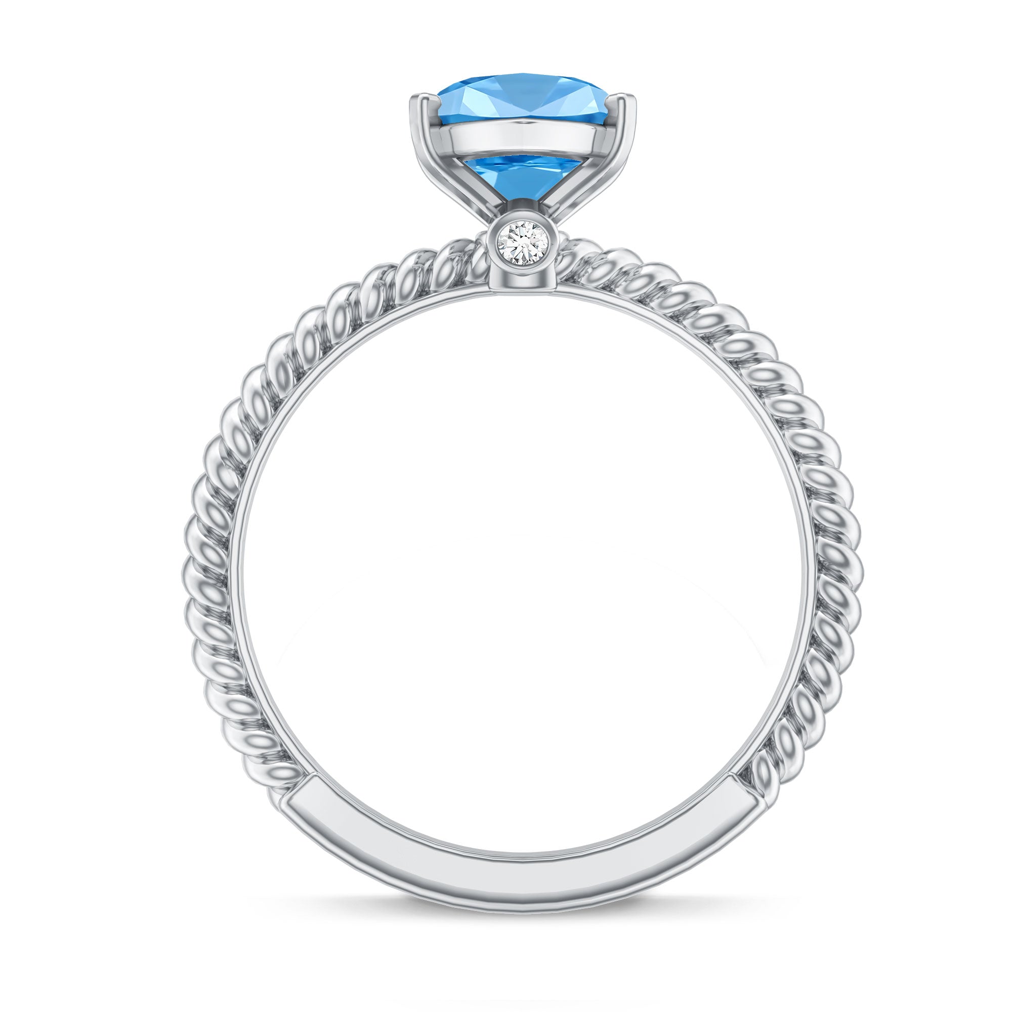 Rosec Jewels-Lab Grown 2 Carat Blue Diamond Marquise Solitaire Engagement Ring IGI Certified